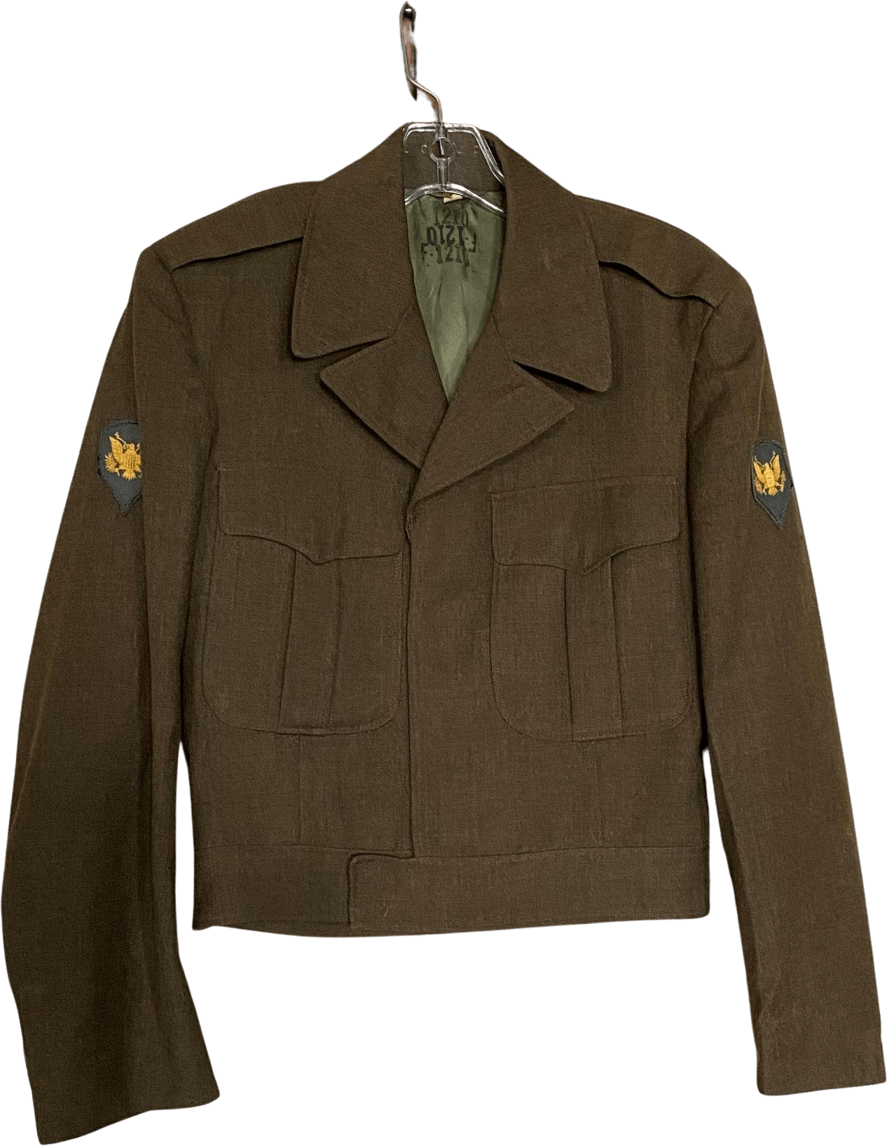 Vintage CLEARANCE Olive Green Military Issue Army Wool Jacket Shop