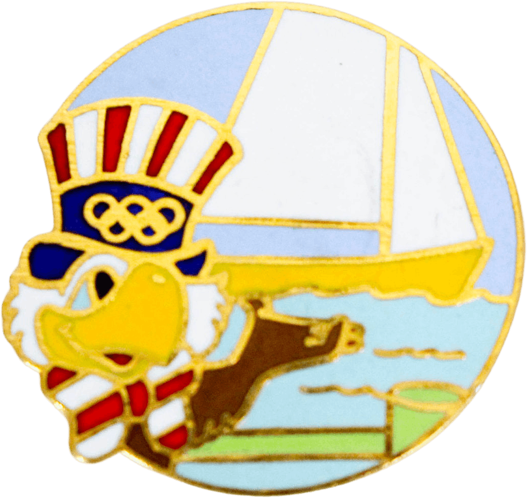 Vintage 80’s Blue Los Angeles Olympic Collectable Series One Sailing ...