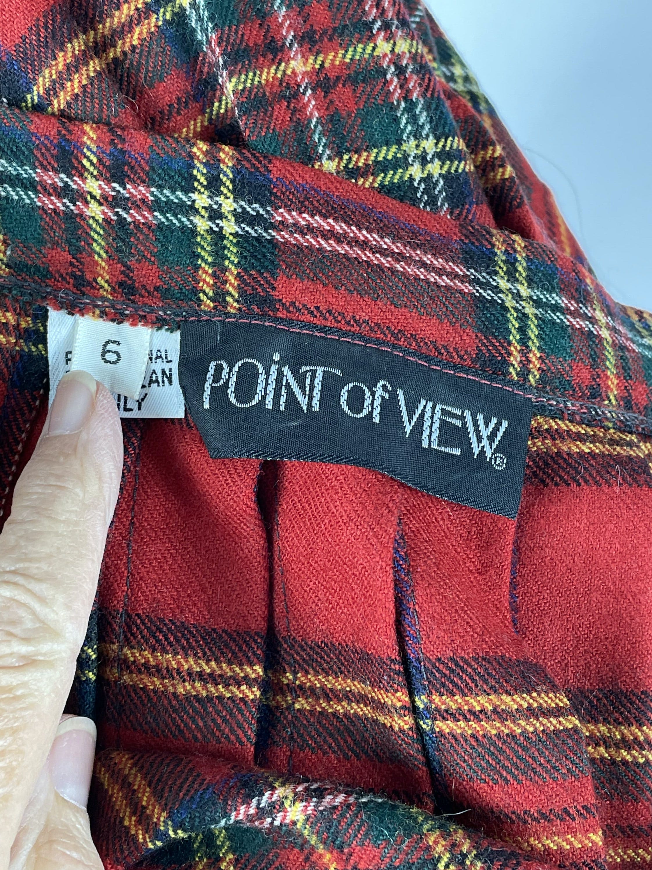 Vintage Red Tartan Plaid Pleated Kilt by Point of View | Shop THRILLING