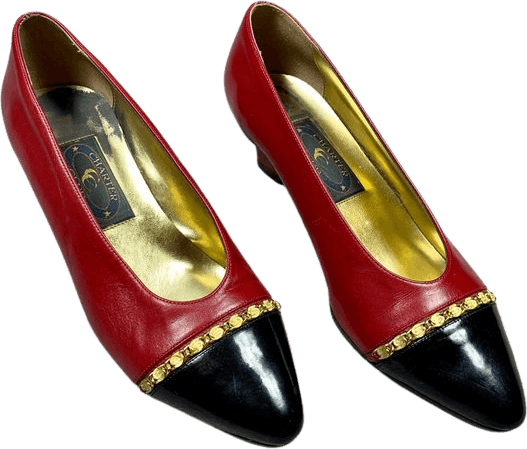 Vintage 80's/90's Bright Red Leather Pumps | Shop THRILLING
