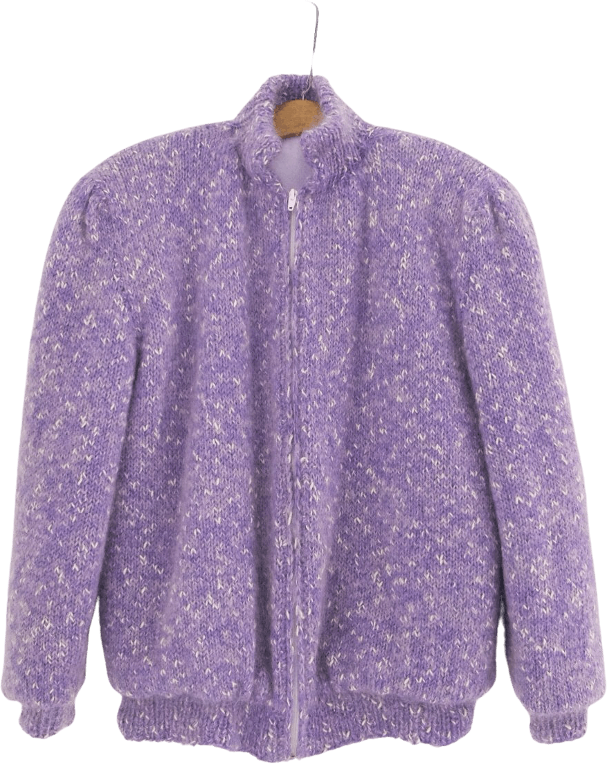 Vintage 80’s Lilac Mohair Bomber Jacket | Shop THRILLING