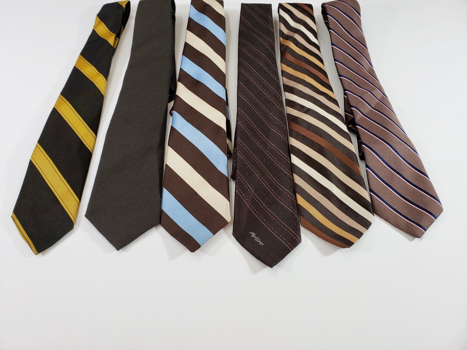 Vintage 70's/80's Solid and Striped Brown Ties by Donaldson's | Shop ...