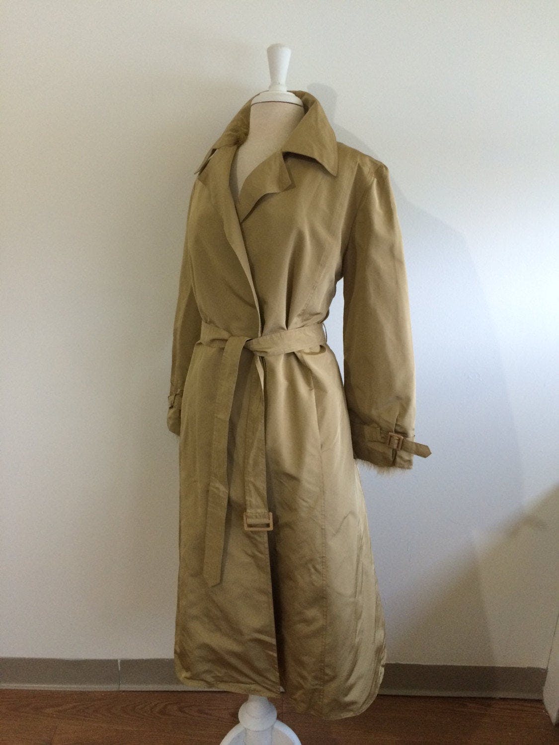 Vintage 60's Feather Lined Trench Coat by Andre Laug | Shop THRILLING
