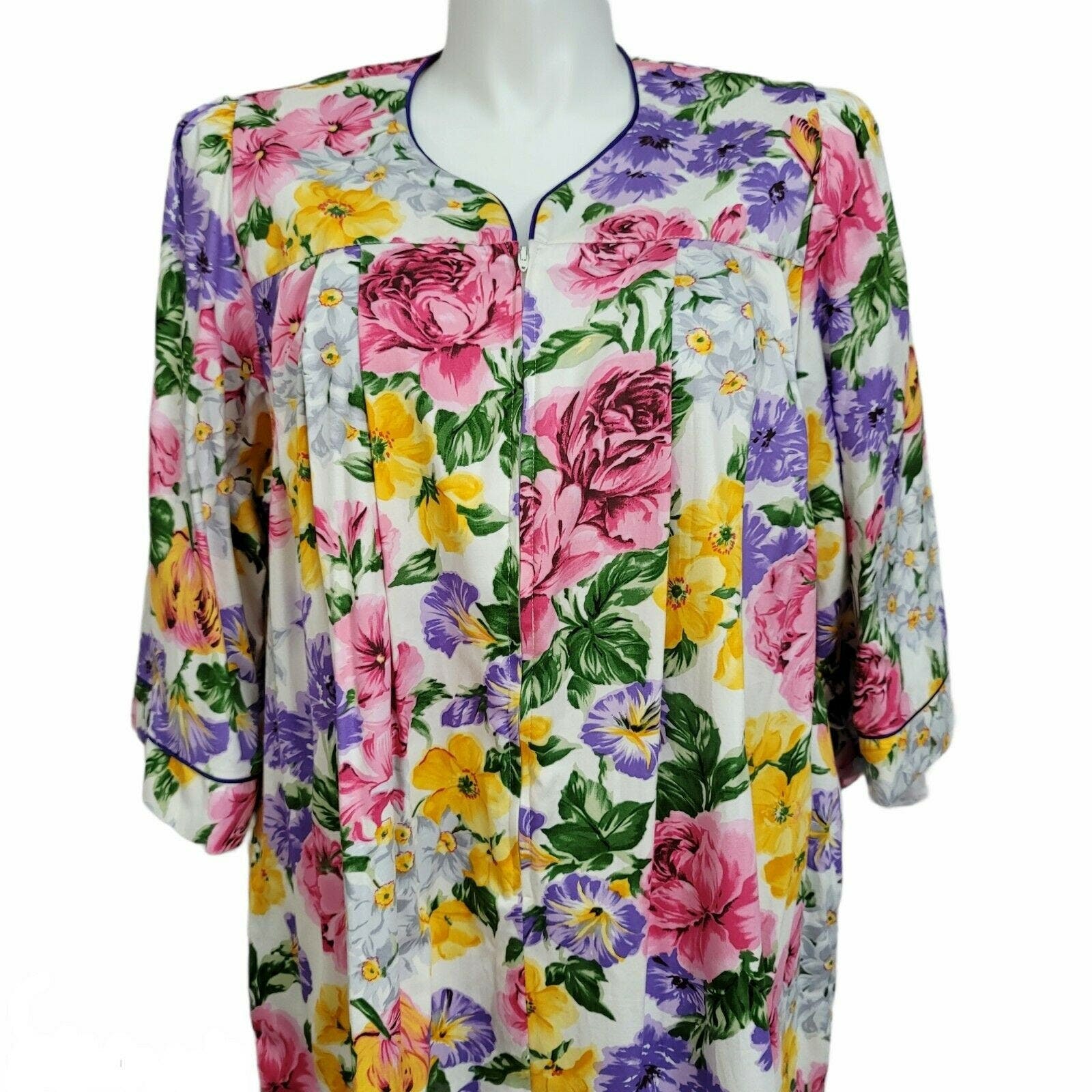 Vintage Colorful Floral Housecoat Dress | Shop THRILLING