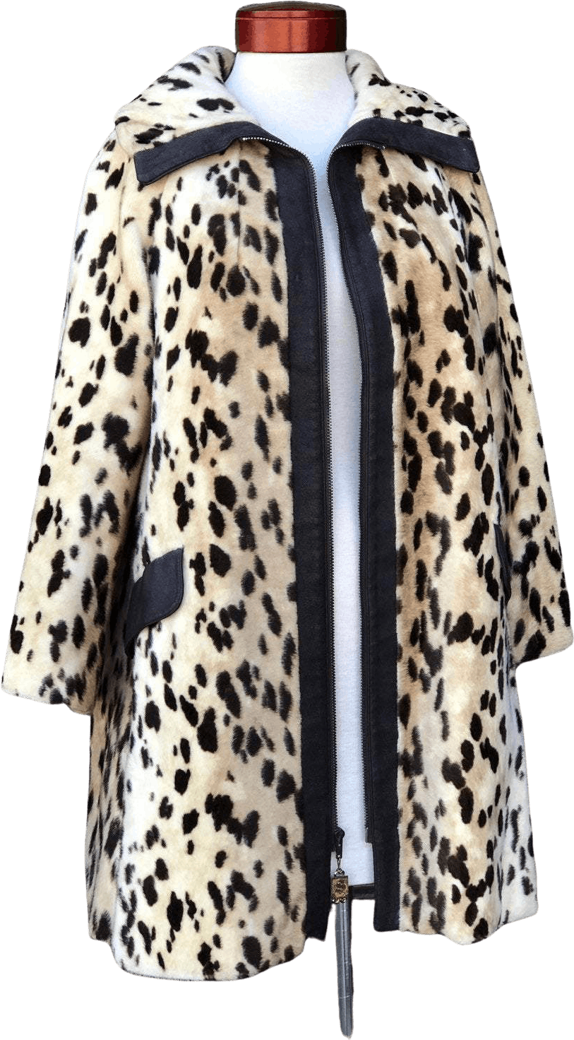 Vintage 60’s Animal Print Fur Coat Zip Up by Safari Styled By Sportowne ...