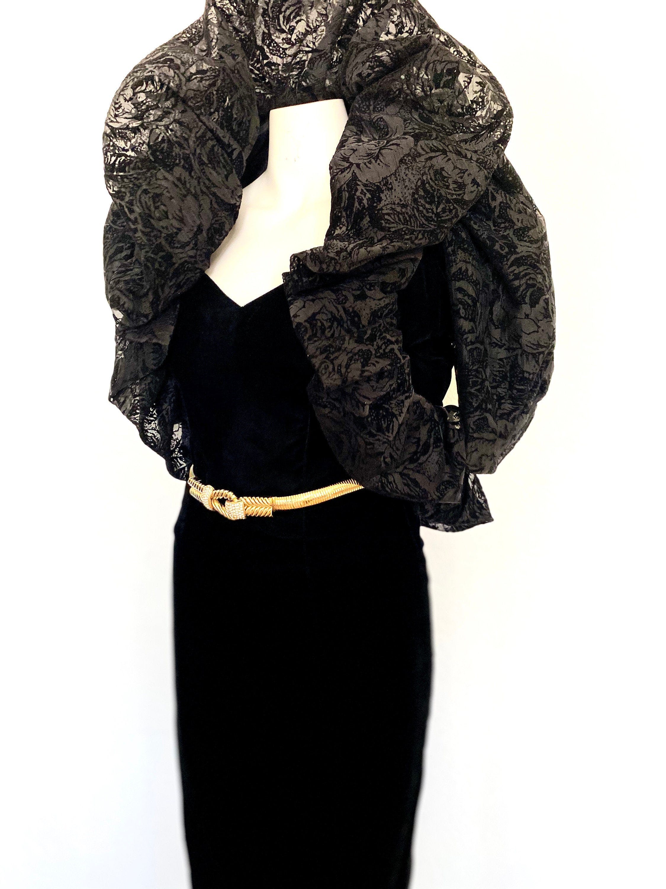 Vintage 80's Black and Gray Structural Skirt Set by B. B. collections ...