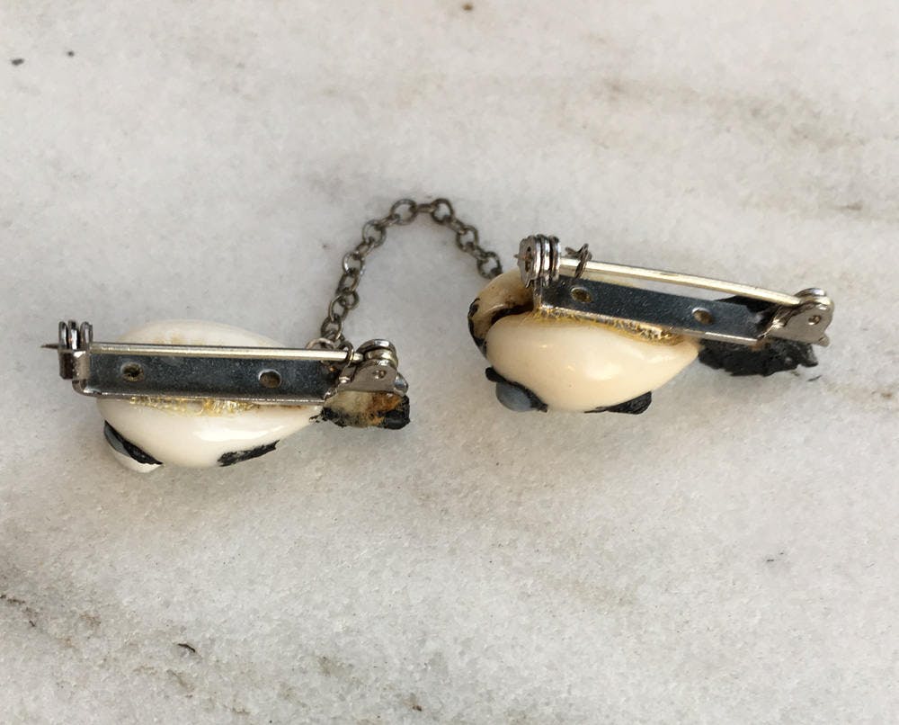 Pin Fish Shell Vintage 50's Painted Sea Shell Fish Pins | Shop THRILLING