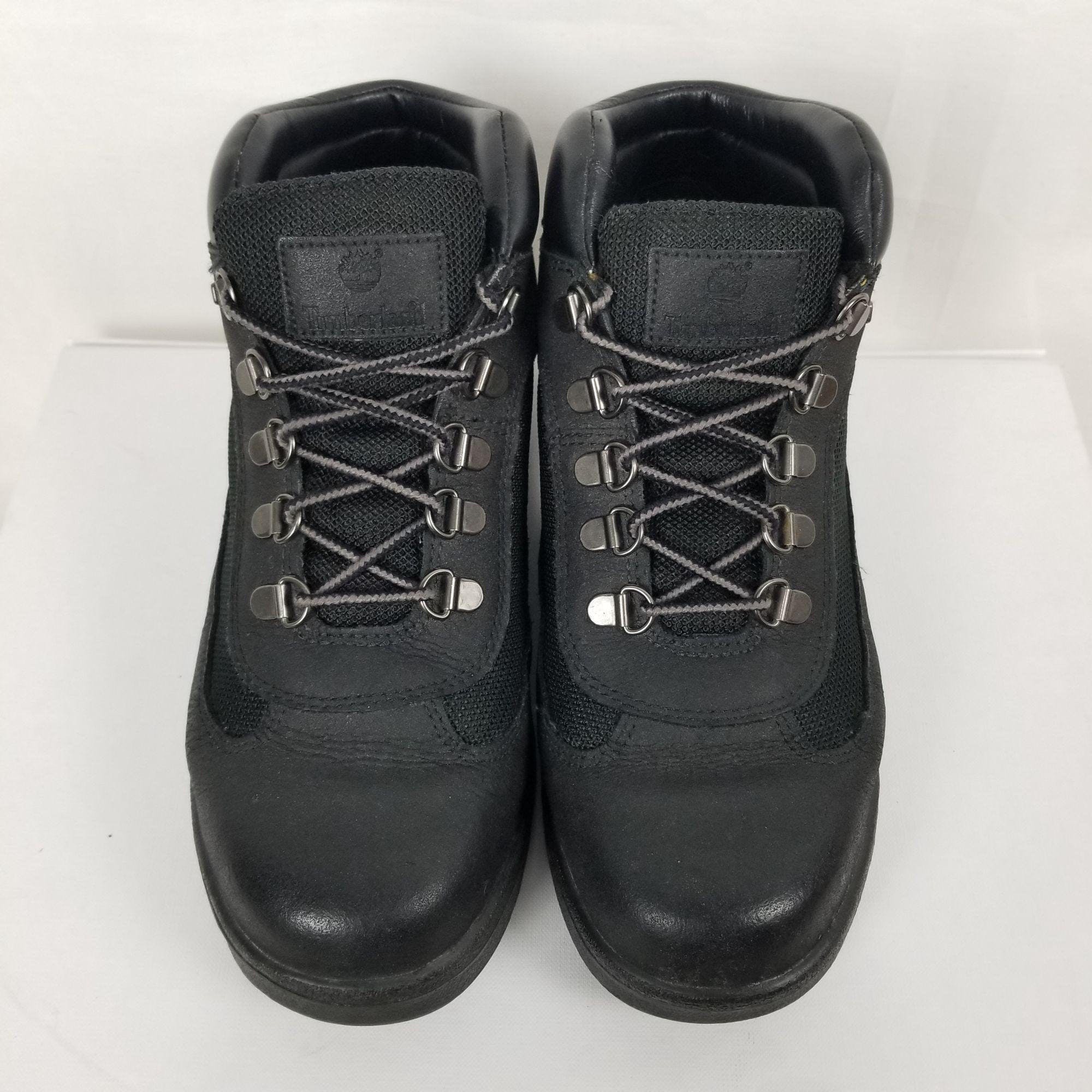 Vintage 90's Grunge Black Leather Ankle Boots | Shop THRILLING