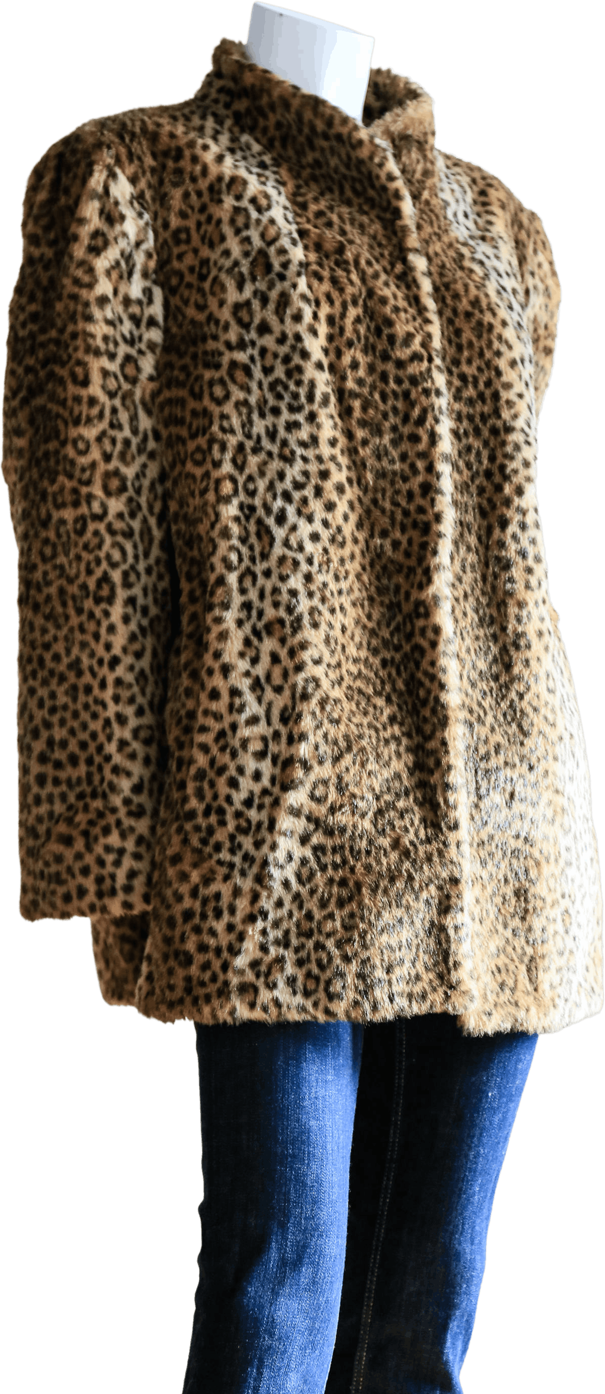 Vintage Cropped Leopard Print Faux Fur Jacket by Country Pacer | Shop ...