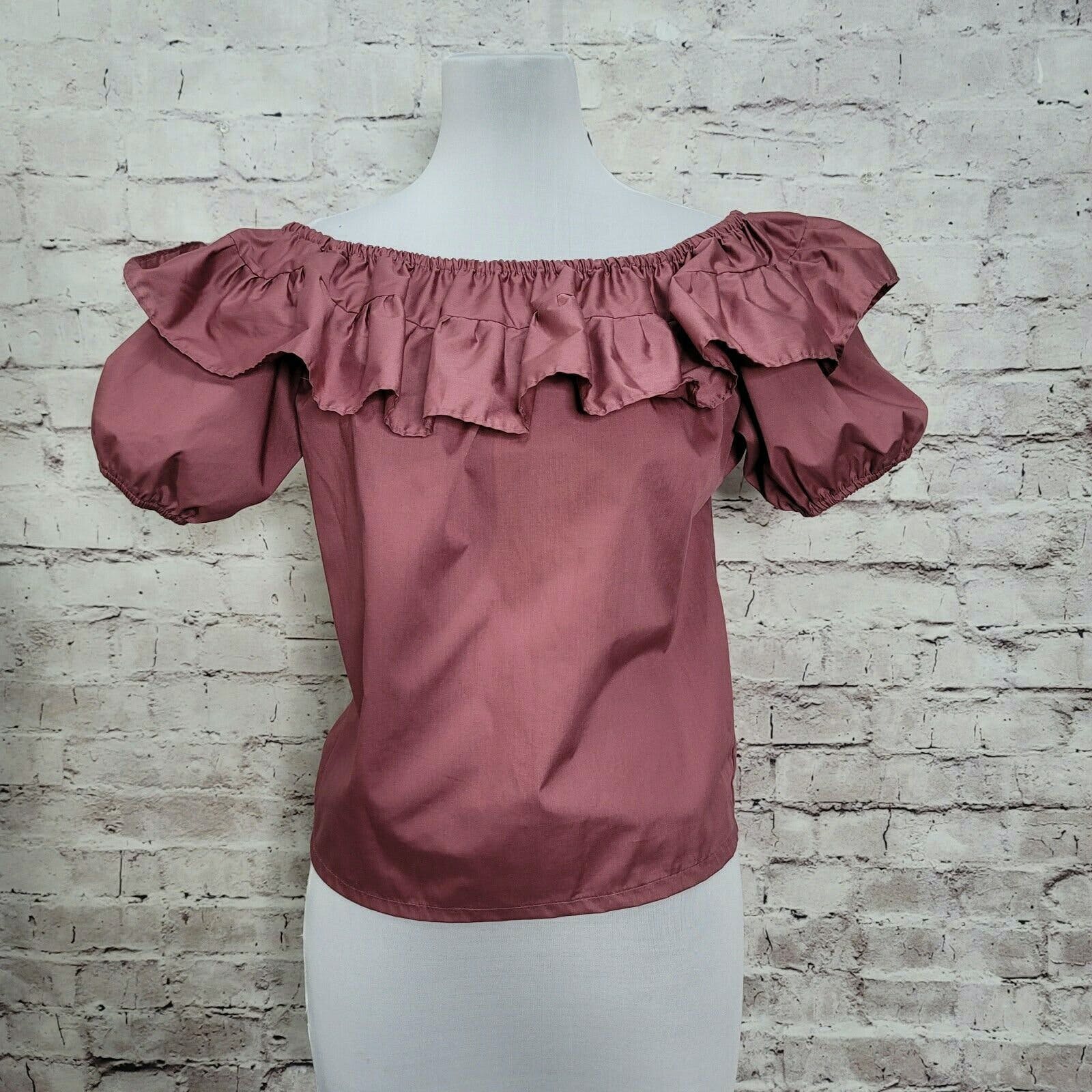 Vintage 80s Mauve Square Dance Pinup Blouse By Tater Sax Shop THRILLING