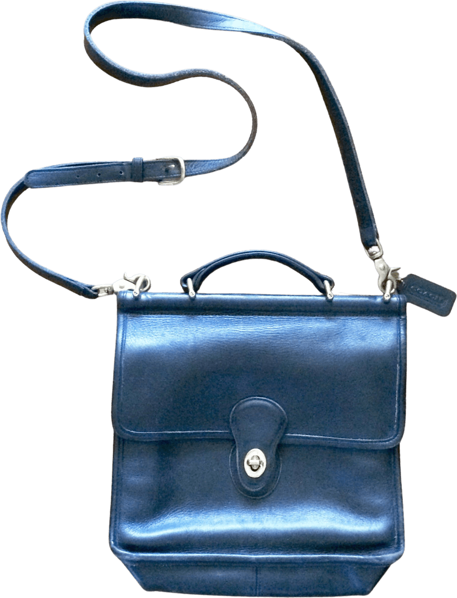 Vintage 90’s Black Leather Turnlock Closure Crossbody Bag by Coach ...