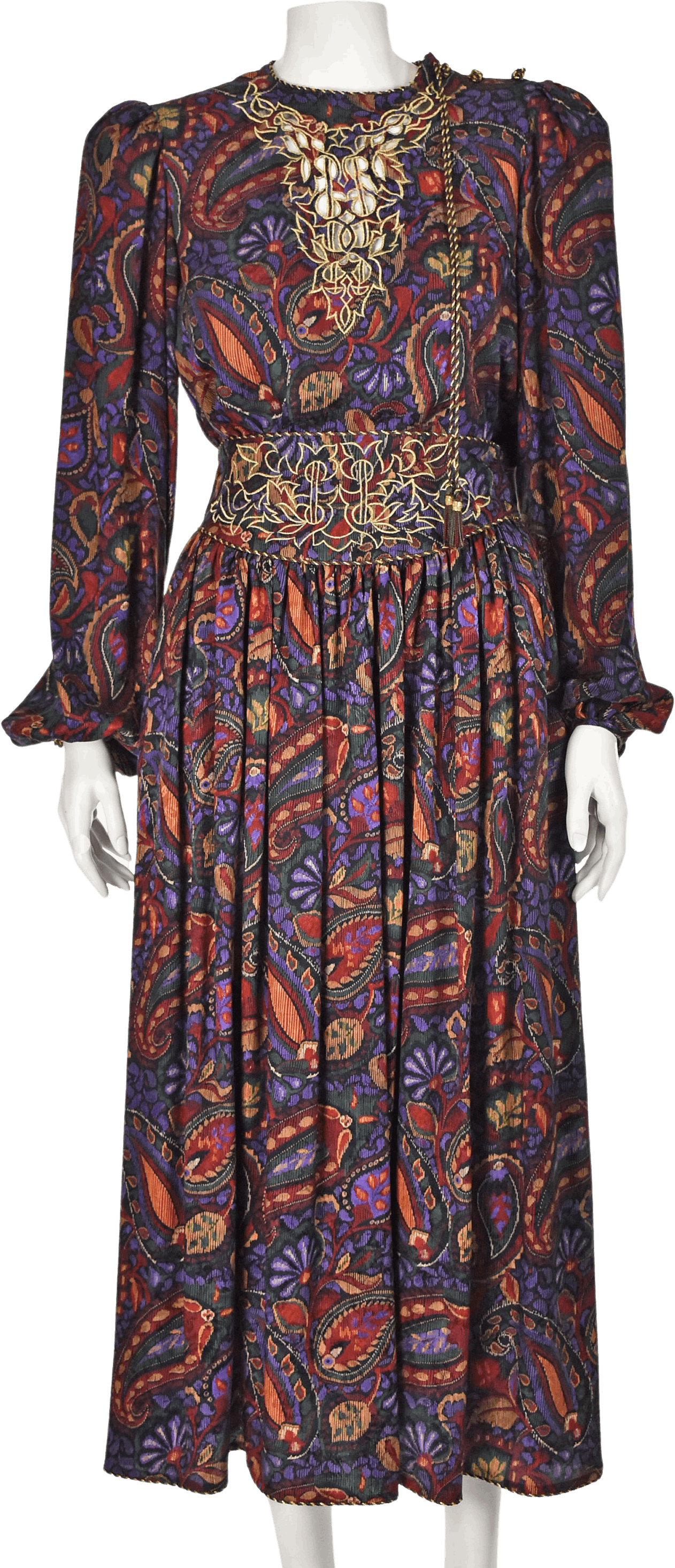 Vintage Silk Jewel Tone Two Piece Dress by Oscar de la Renta | Shop ...