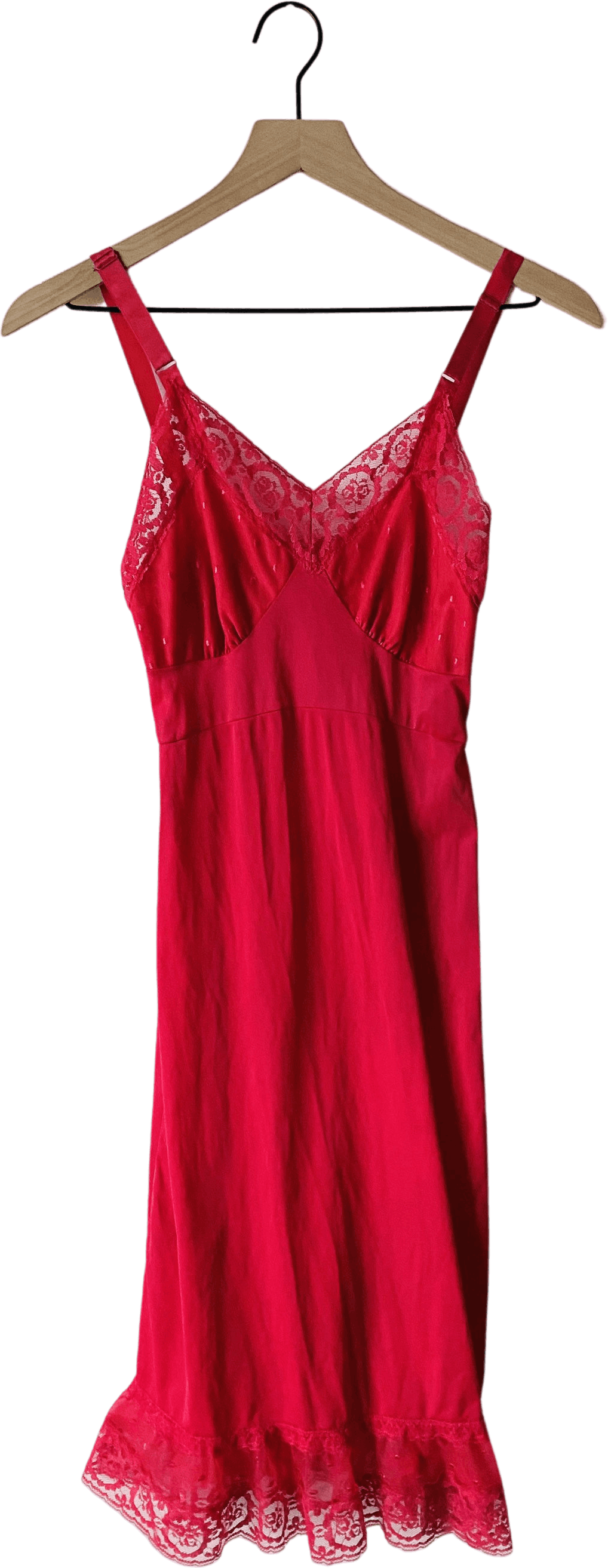 Vintage 70's Red Ruffle Slip Dress by Philmaid | Shop THRILLING