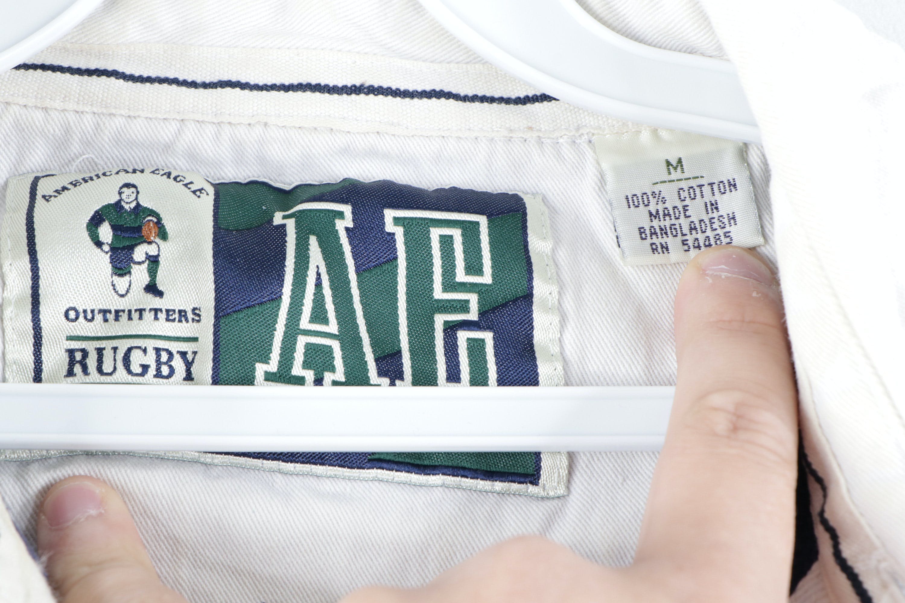 Vintage 90’s Men's Color Block Rugby Shirt by American Eagle Shop