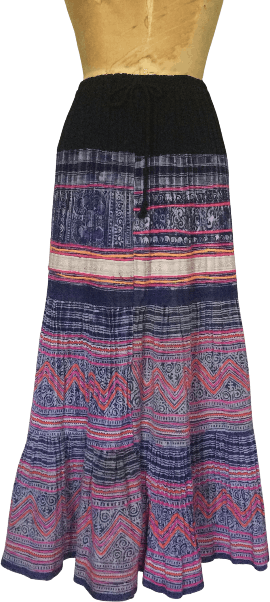 Vintage Patterned Bohemian Style Skirt by Elliot Mann Shop THRILLING