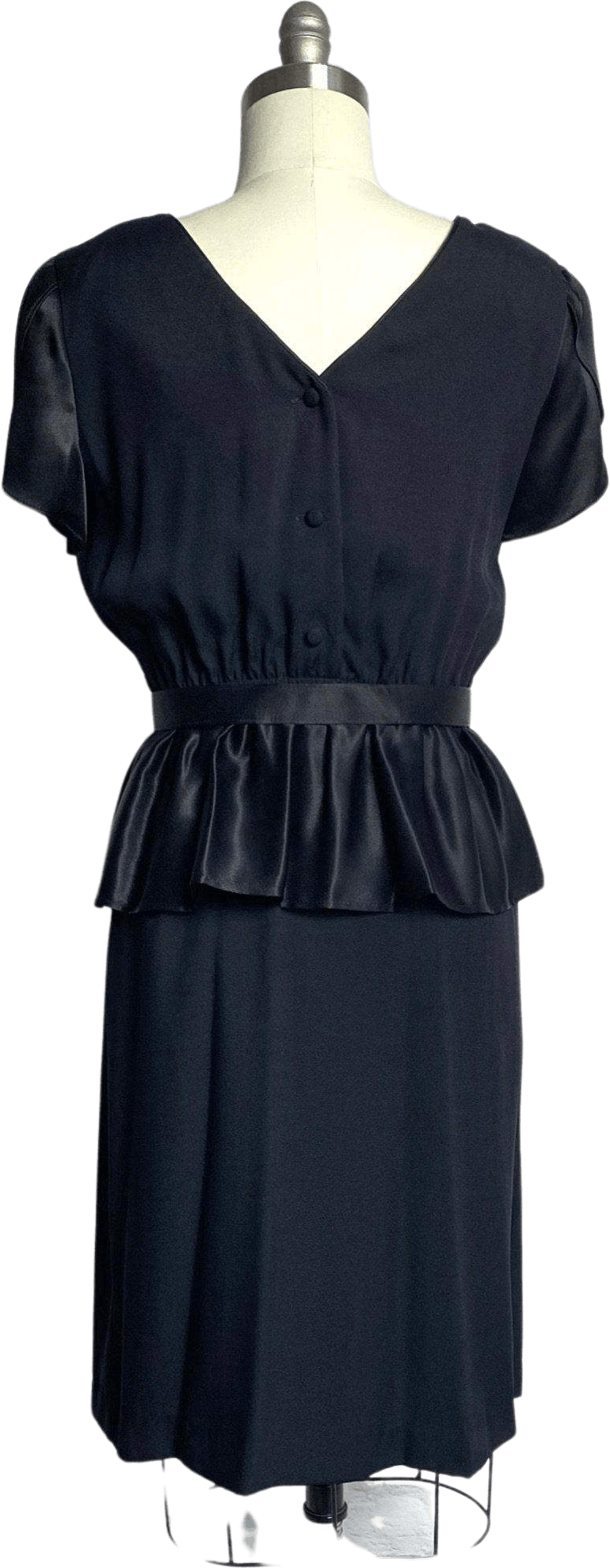 Vintage 80's Little Black Peplum Dress | Shop THRILLING