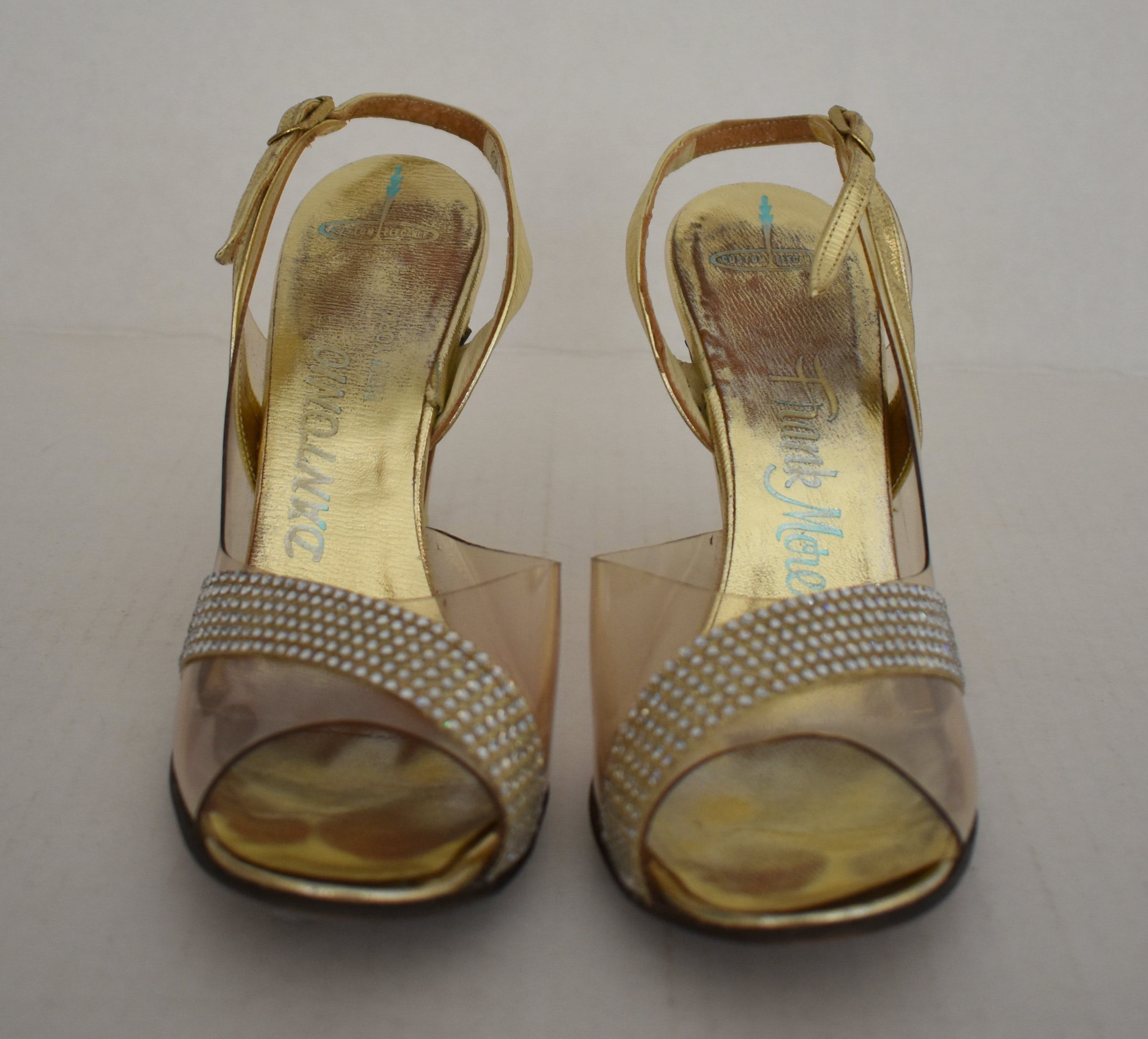 slingback heels gold