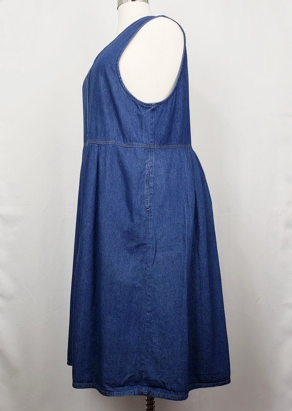 Vintage 90's Blue Denim Button Front Dress by Koret City Blues | Shop ...