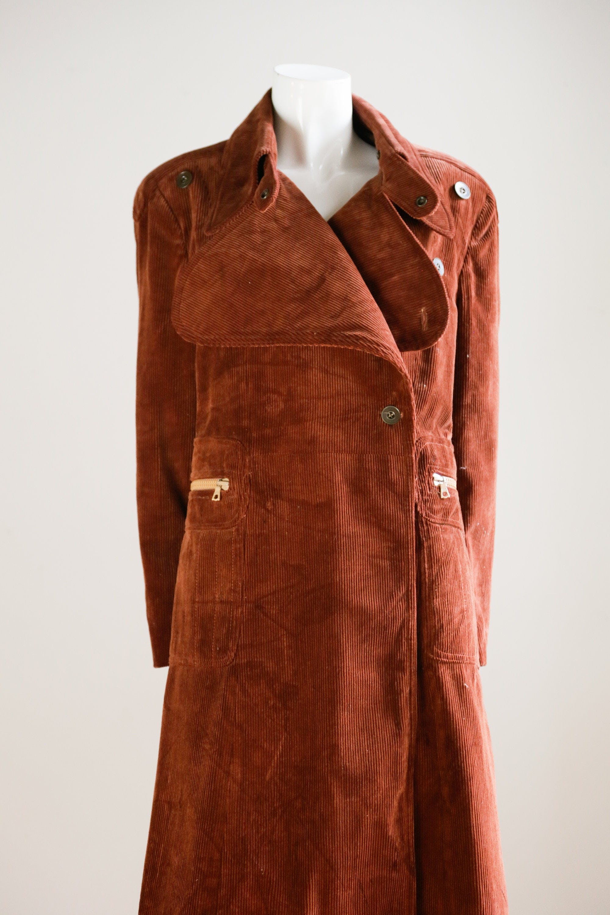 Vintage 70's Brown Corduroy Long Coat | Shop THRILLING