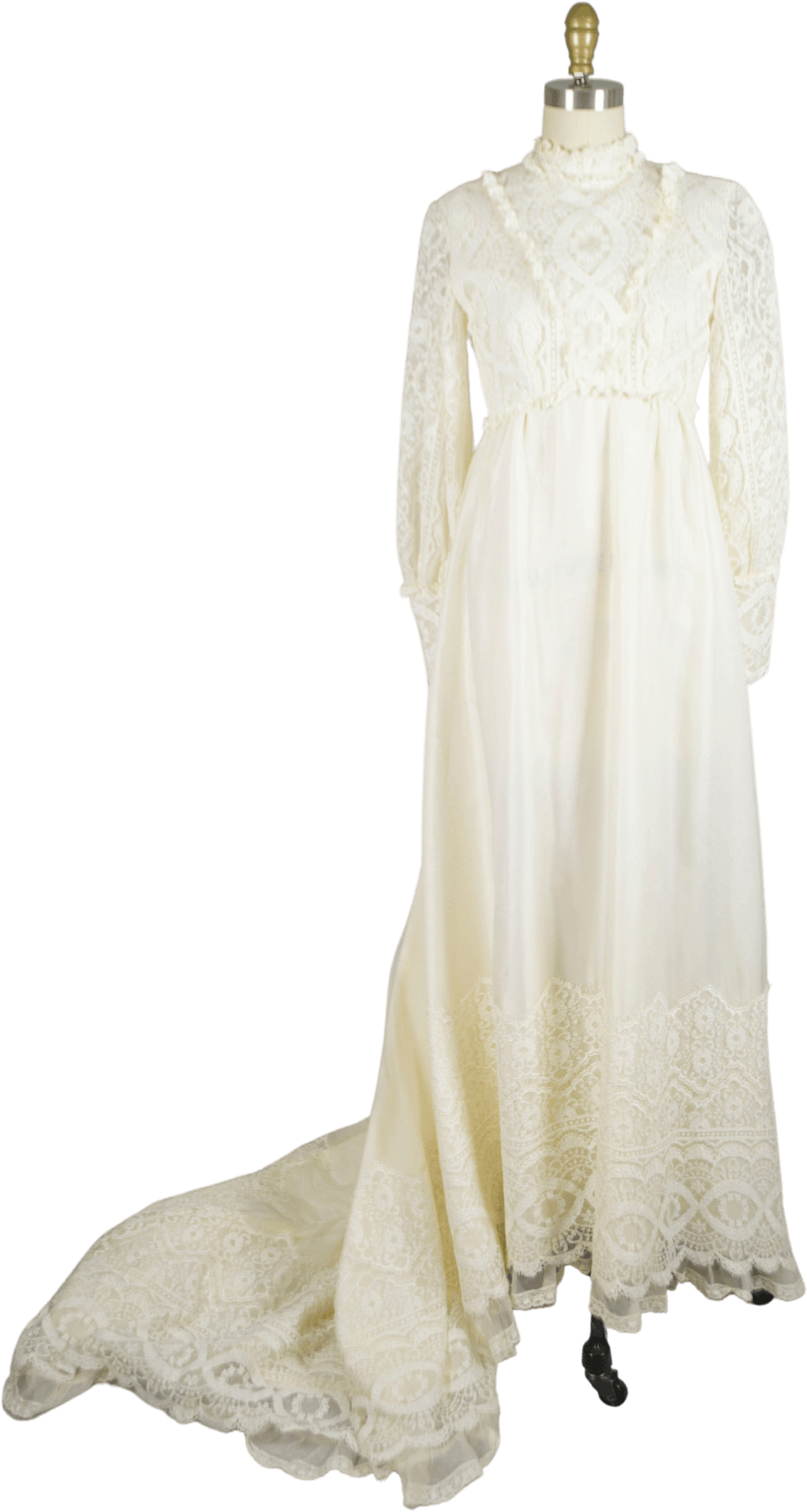 Vintage 70's Bohemian Long Sleeve Wedding Dress | Shop THRILLING