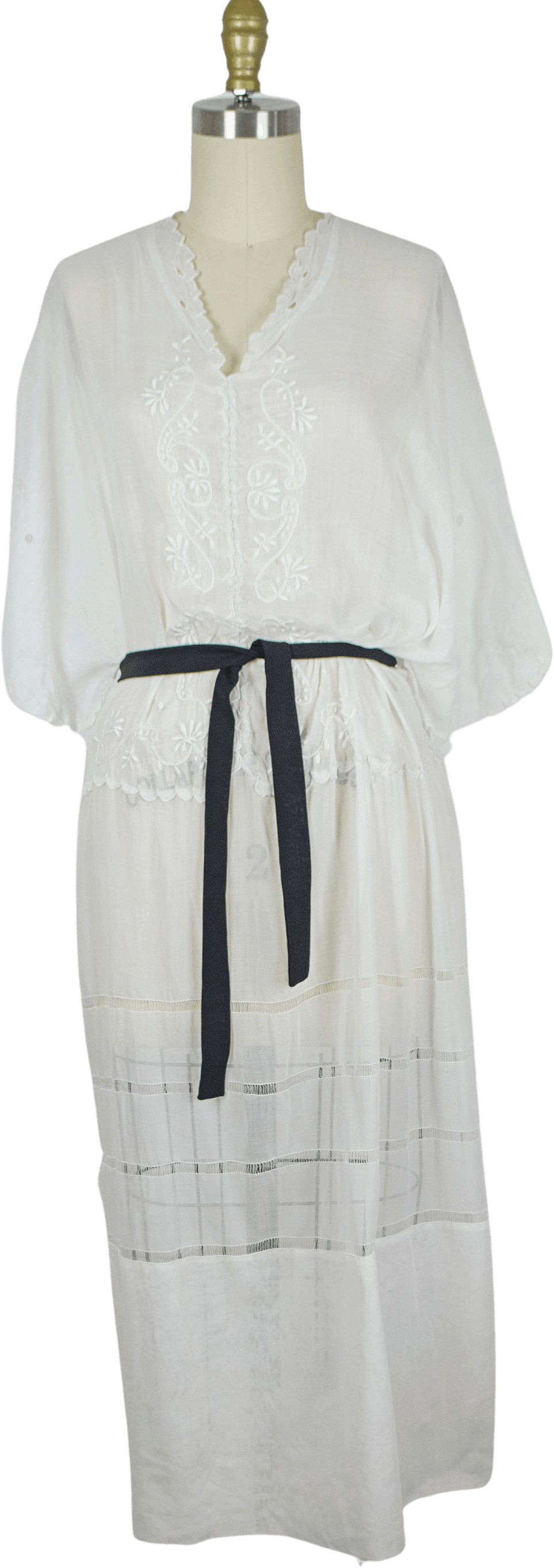 Vintage 20's White Sheer Lace Wedding Gown Shop THRILLING