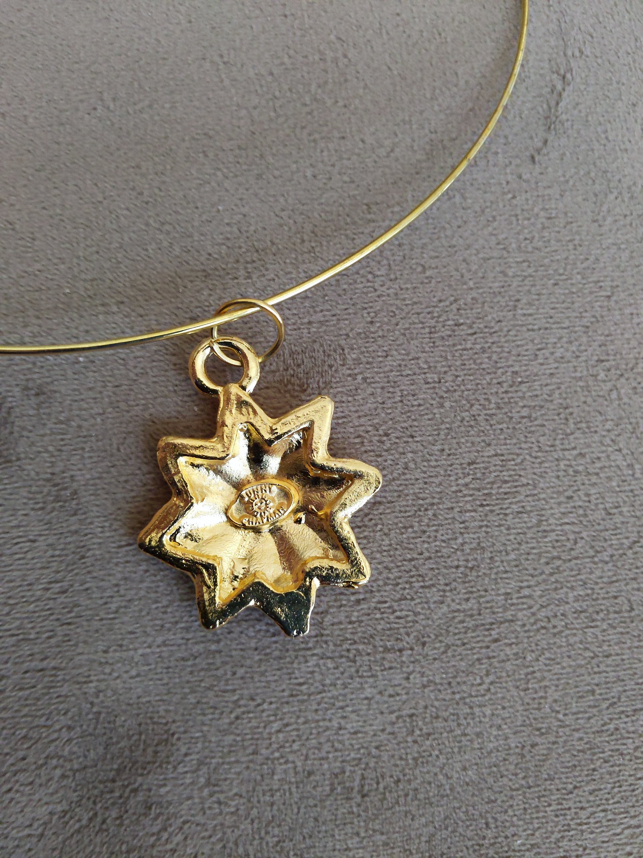 Vintage 80’s Gold Sun Pendant Necklace | Shop THRILLING