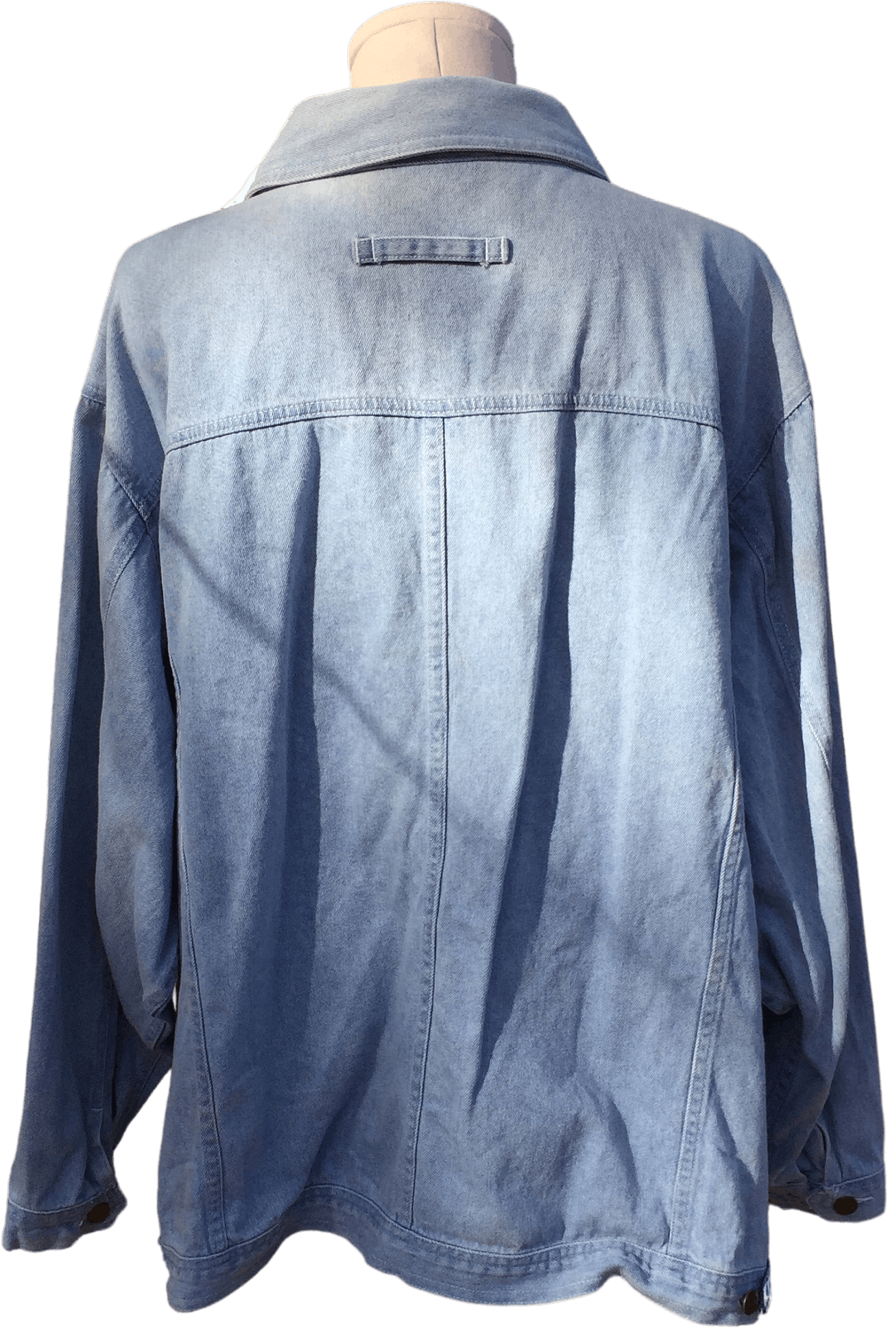 Vintage Light Wash Denim Button Up Jacket by Hunters Run Shop THRILLING