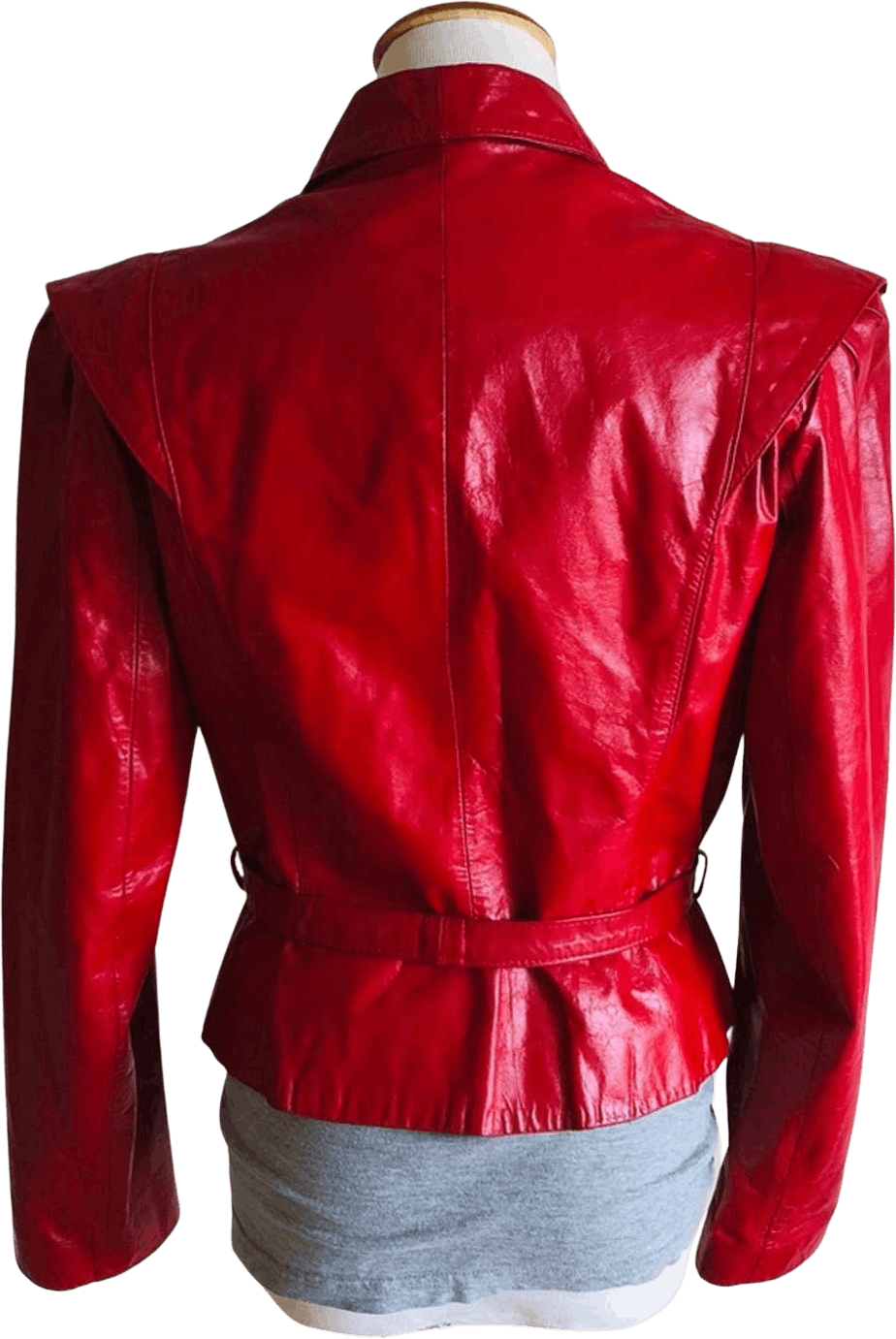Vintage 80’s Red Cropped Leather Jacket by Bermans Leather | Shop THRILLING