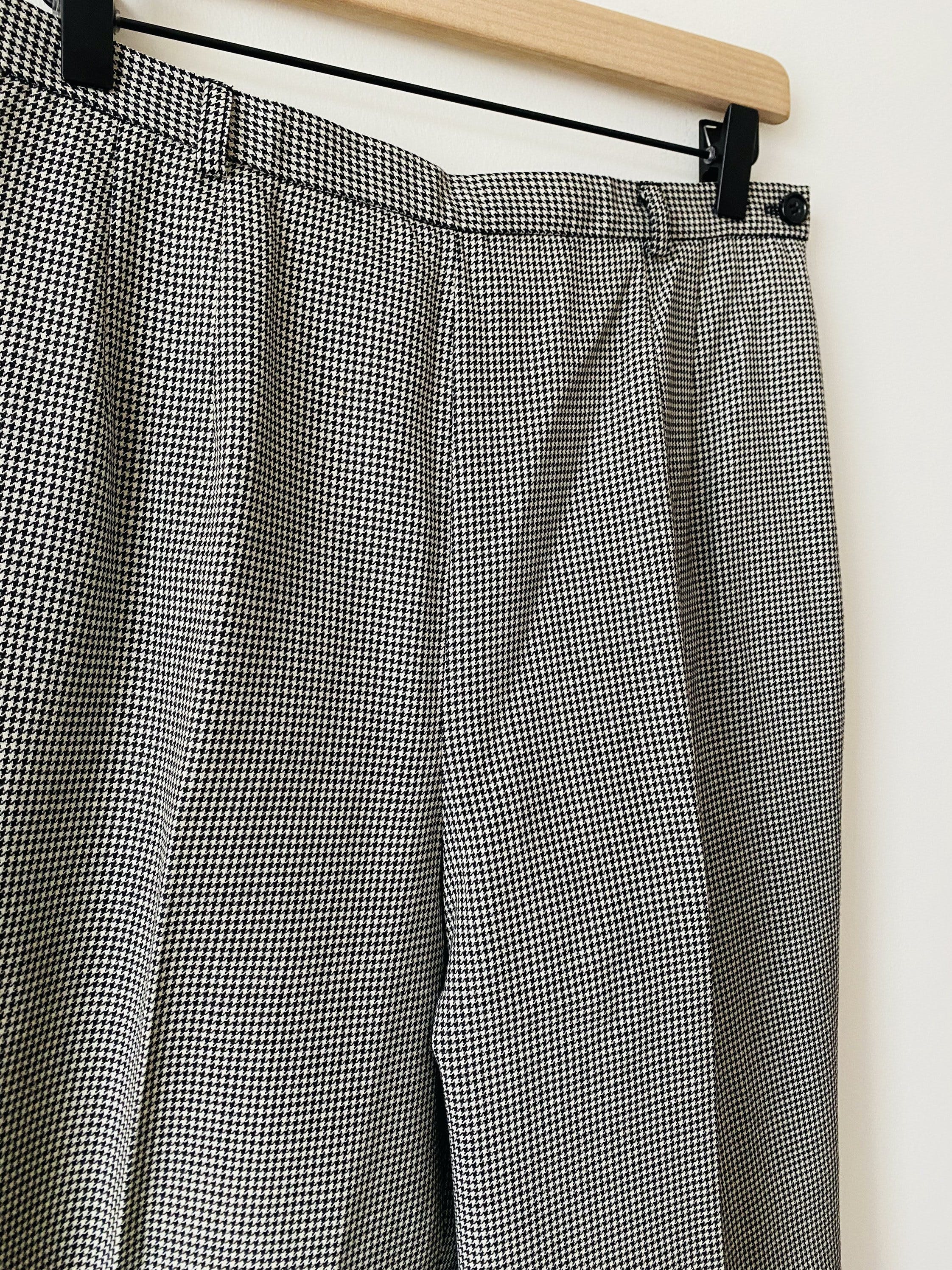 Vintage 90’s Houndstooth High Rise Wool Pants by Talbots Petites | Shop ...