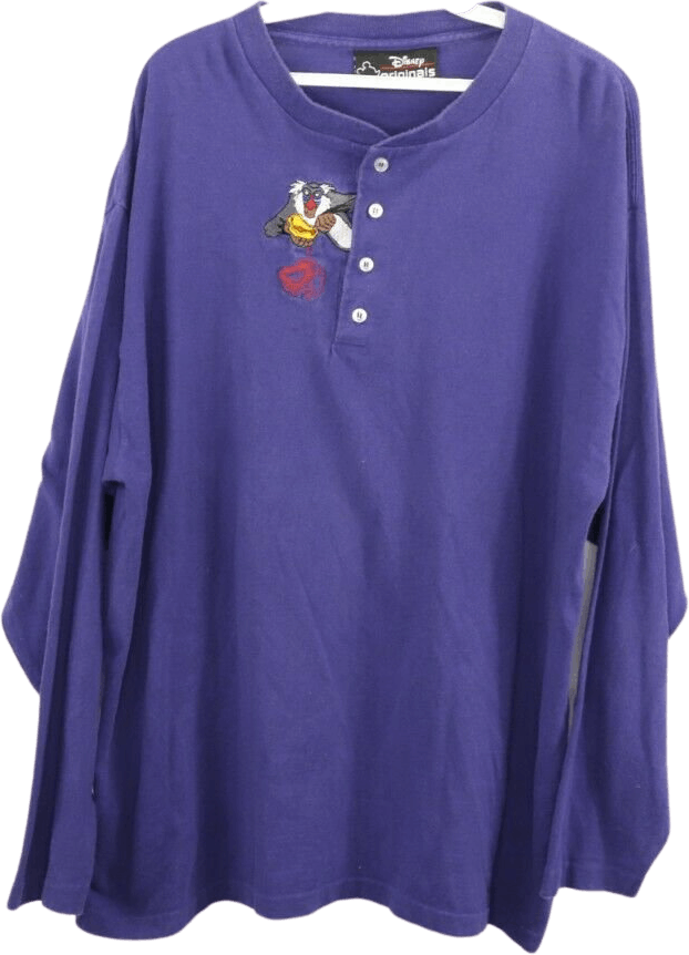 Vintage 90's Men's Lion King Rafiki Henley Shirt by Disney | Shop THRILLING