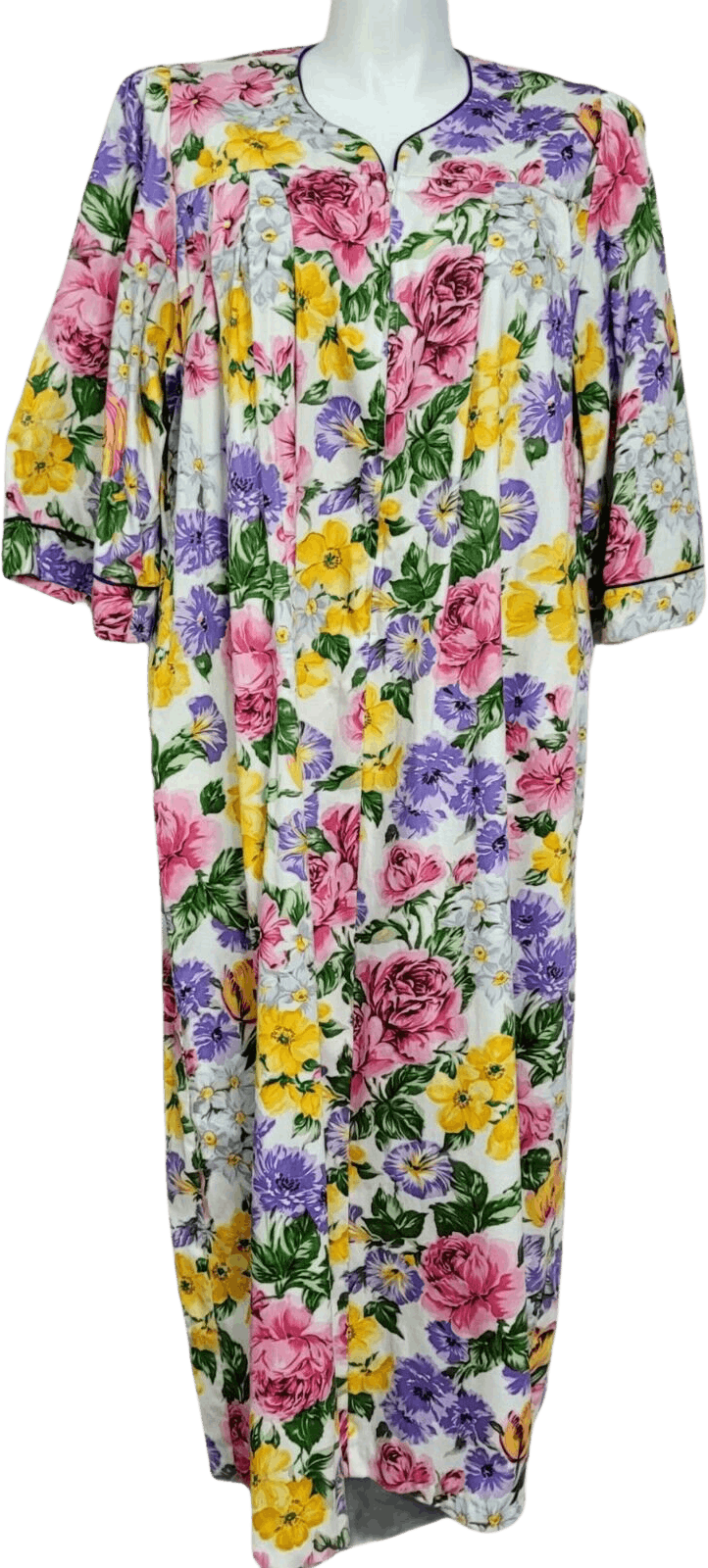 Vintage Colorful Floral Housecoat Dress | Shop THRILLING