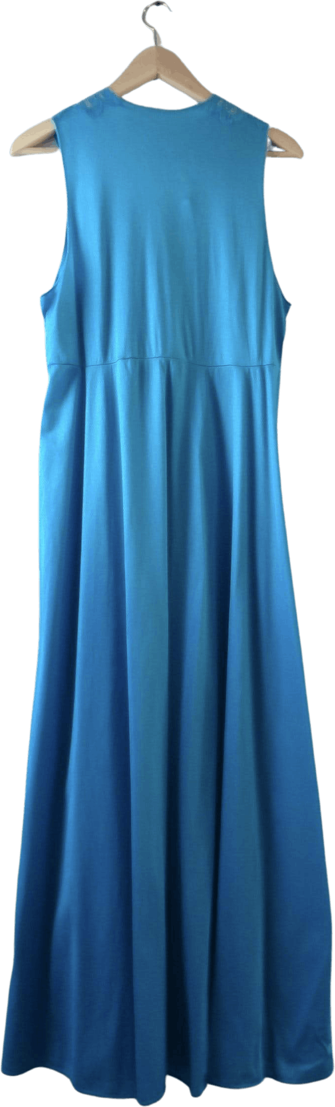 Vintage 80's Teal Nylon Maxi Gown by Van Raalte | Shop THRILLING