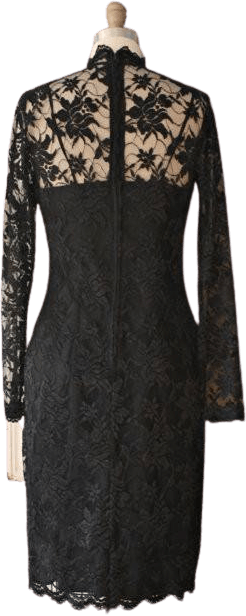 Vintage 80’s Black Lace High-Neck Dress by Expo Nite | Shop THRILLING