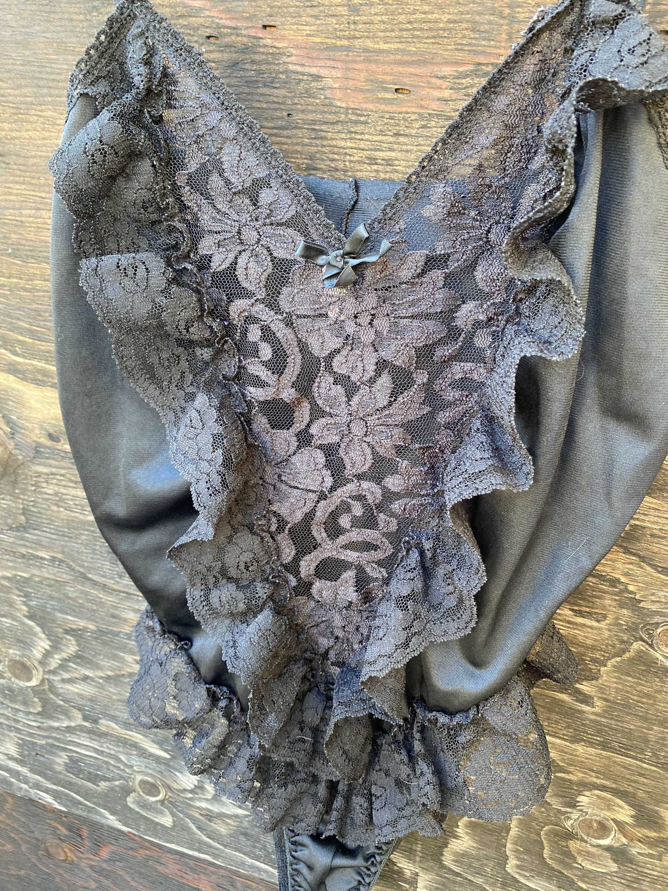 Vintage 80’s Black Lace Teddy Bodysuit | Shop THRILLING