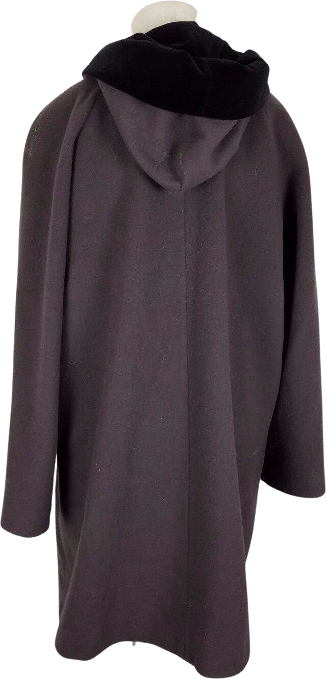 Vintage Brown and Black Velvet Hooded Peacoat by Forecaster of Boston ...