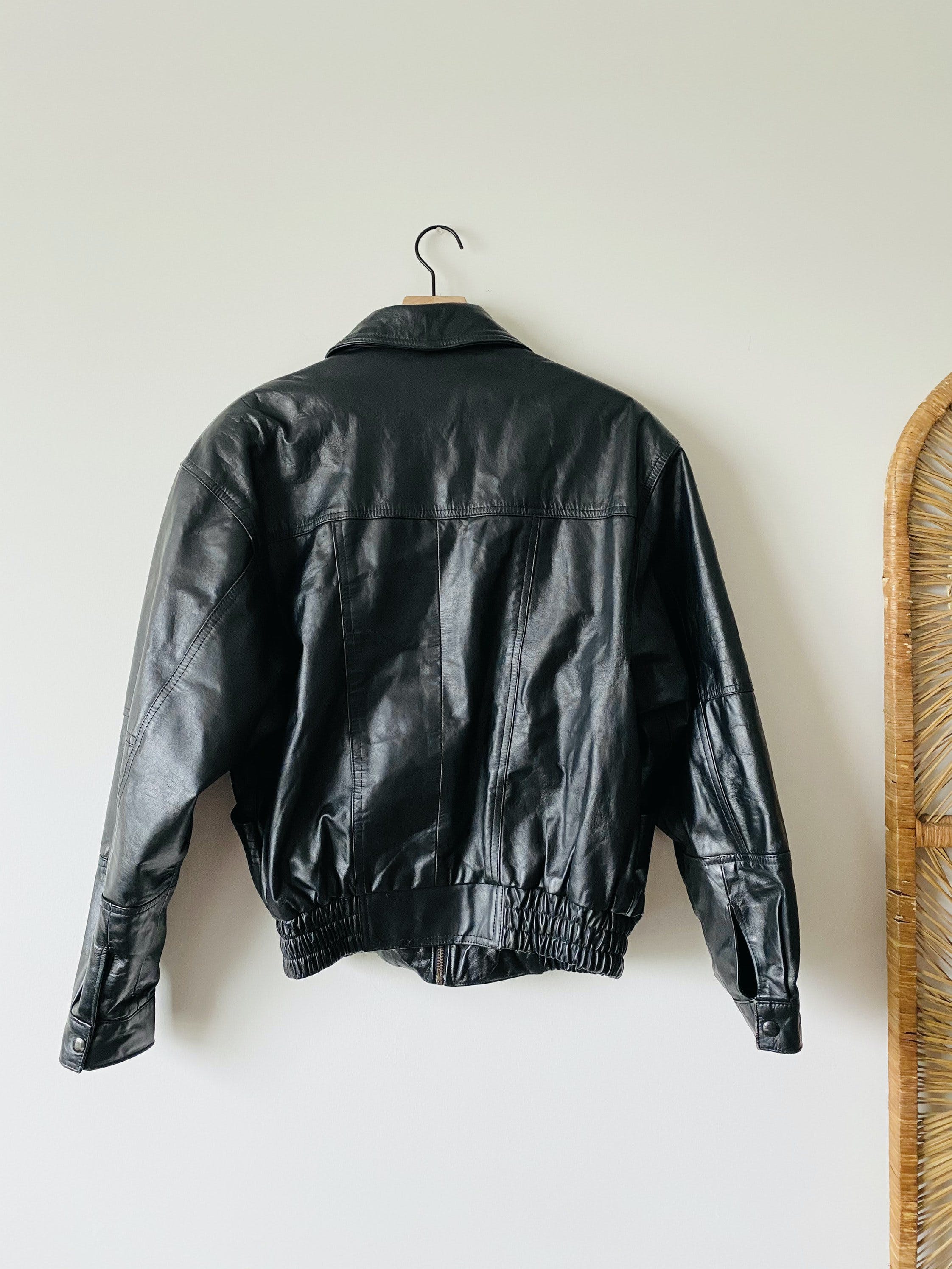 Vintage 80’s Black Leather Jacket by Wilson | Shop THRILLING