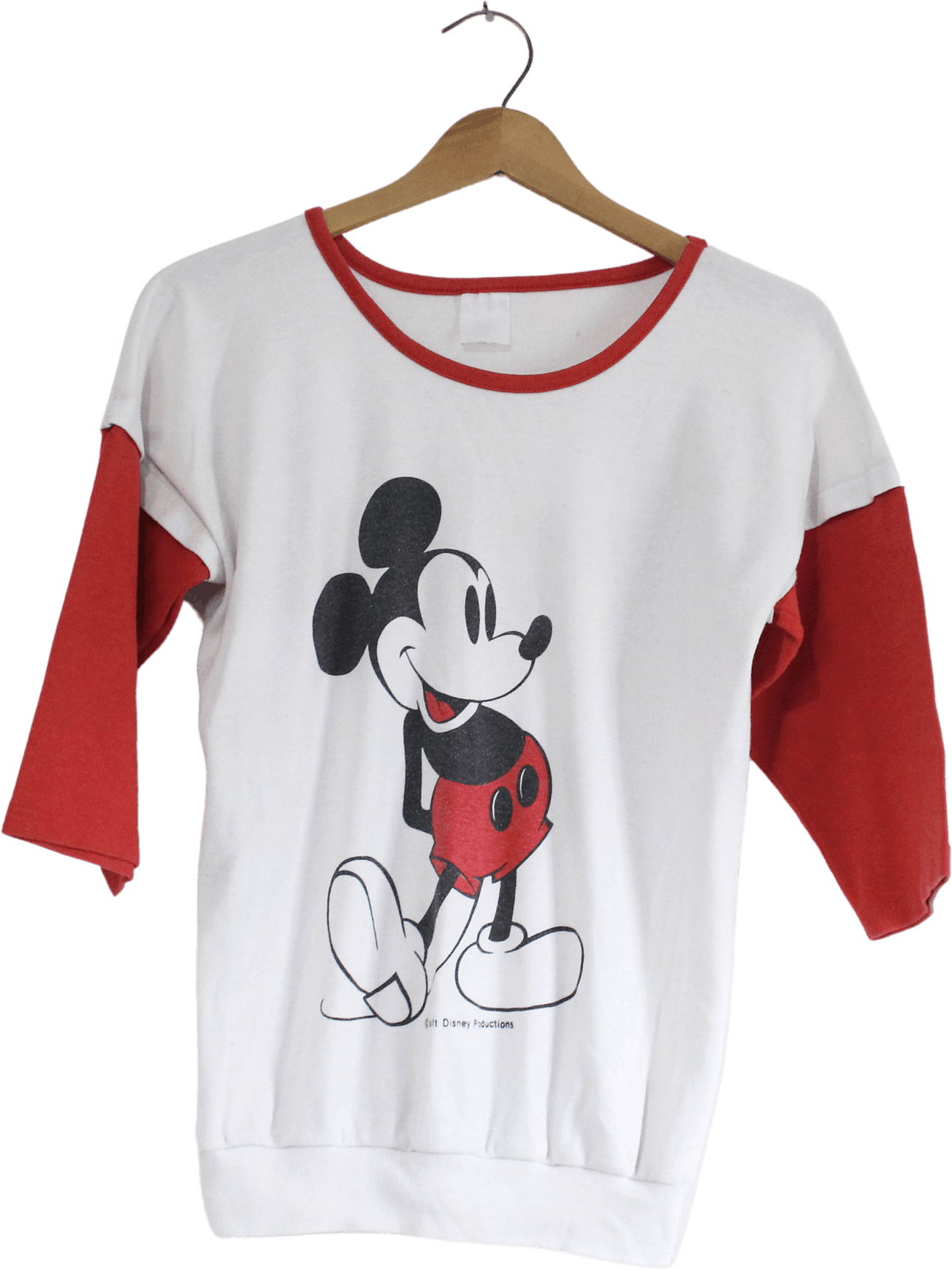 Vintage Gray and Red Colorblock Mickey Mouse Graphic T-Shirt | Shop ...