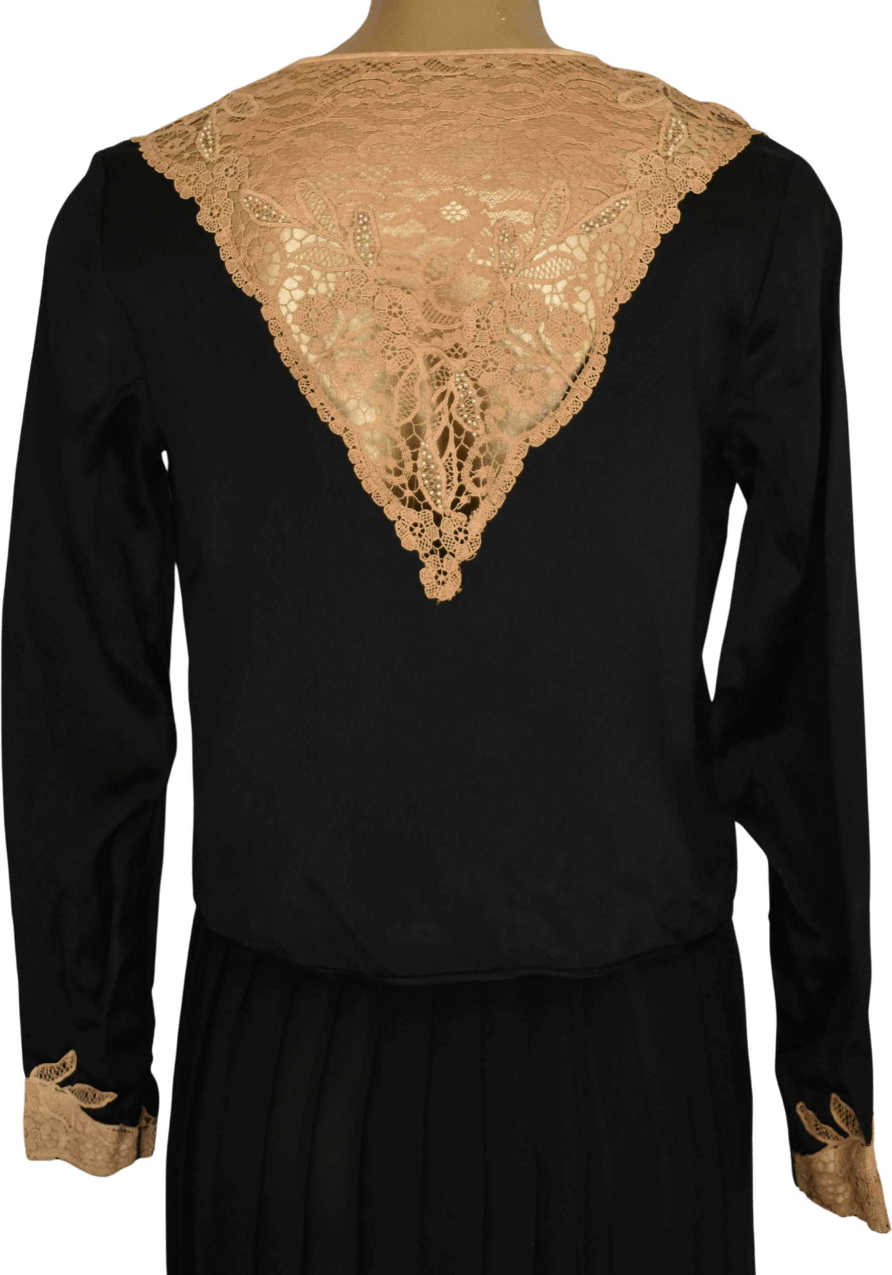 Vintage 30’s Black Chantilly Lace Silk Blouse | Shop THRILLING