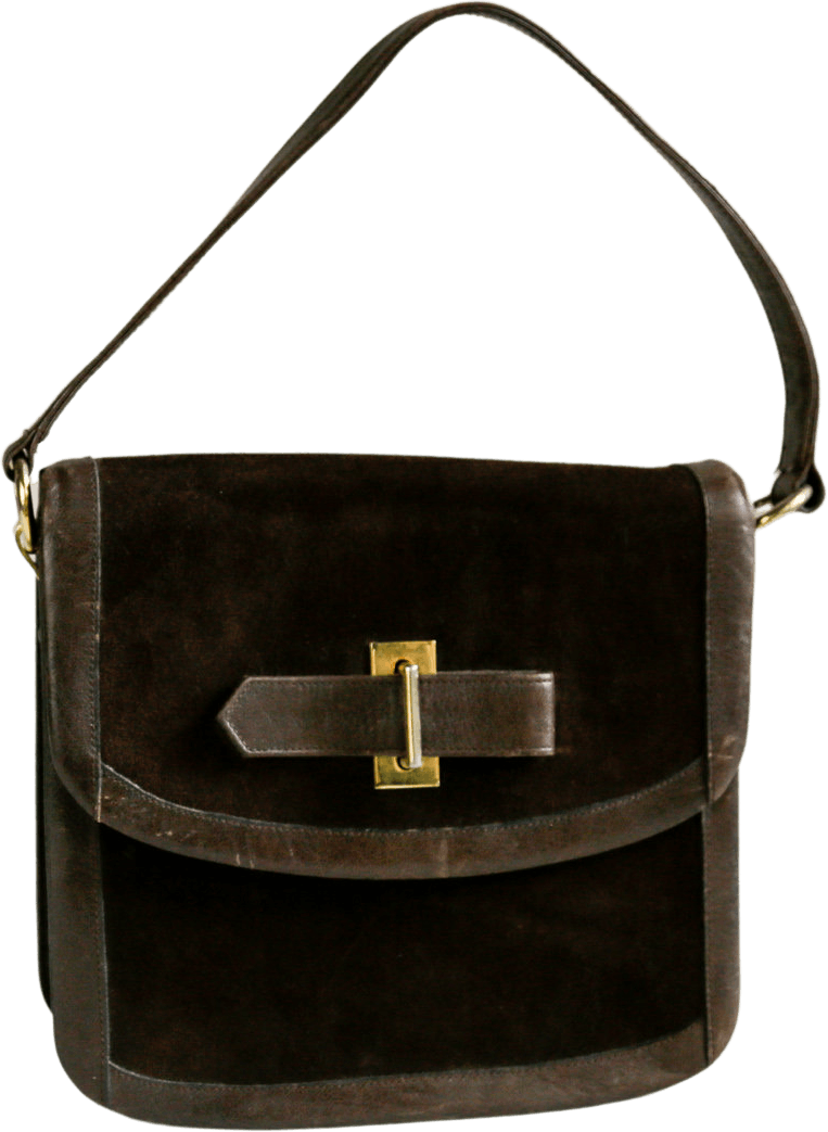 Vintage 60's Suede Structured Handbag | Shop THRILLING