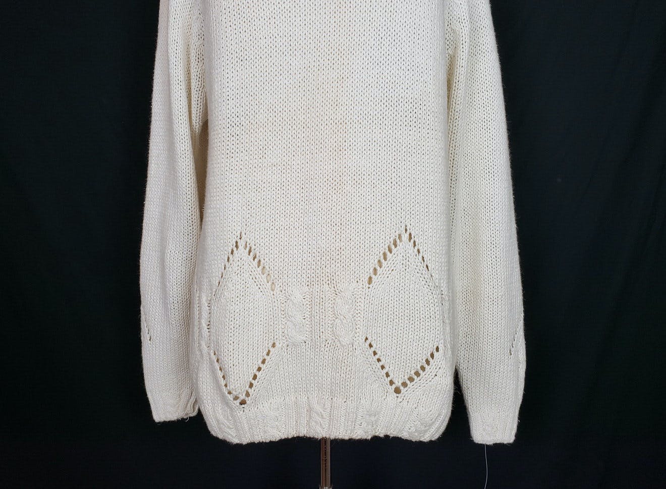 Vintage 80's Cream Turtleneck Tunic Sweater by Hunter's Run | Shop ...
