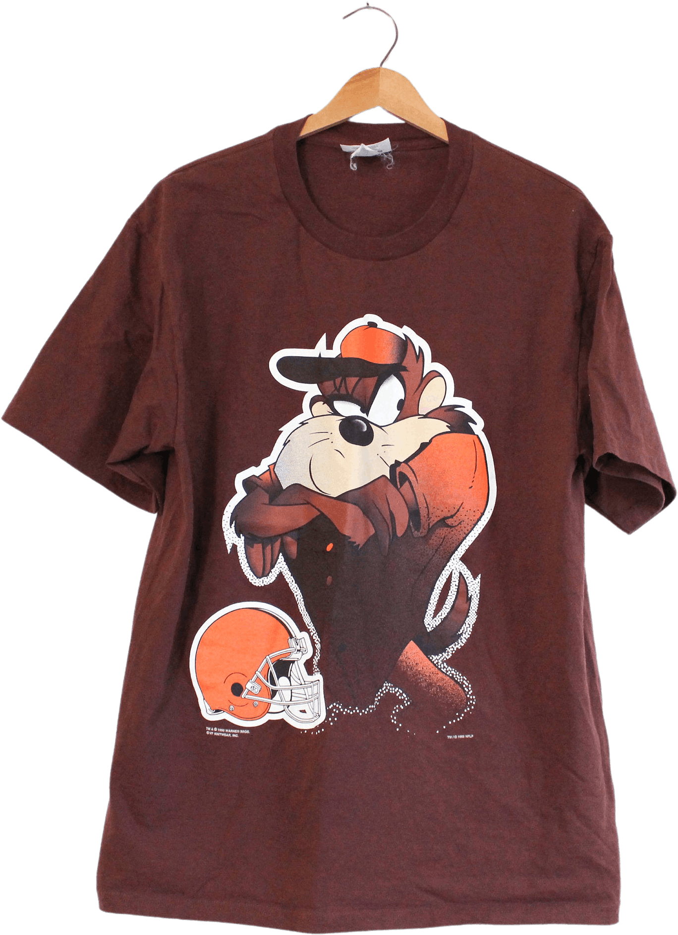 Vintage 90’s Brown Taz Cleveland Browns Football Graphic T-Shirt By CSA ...