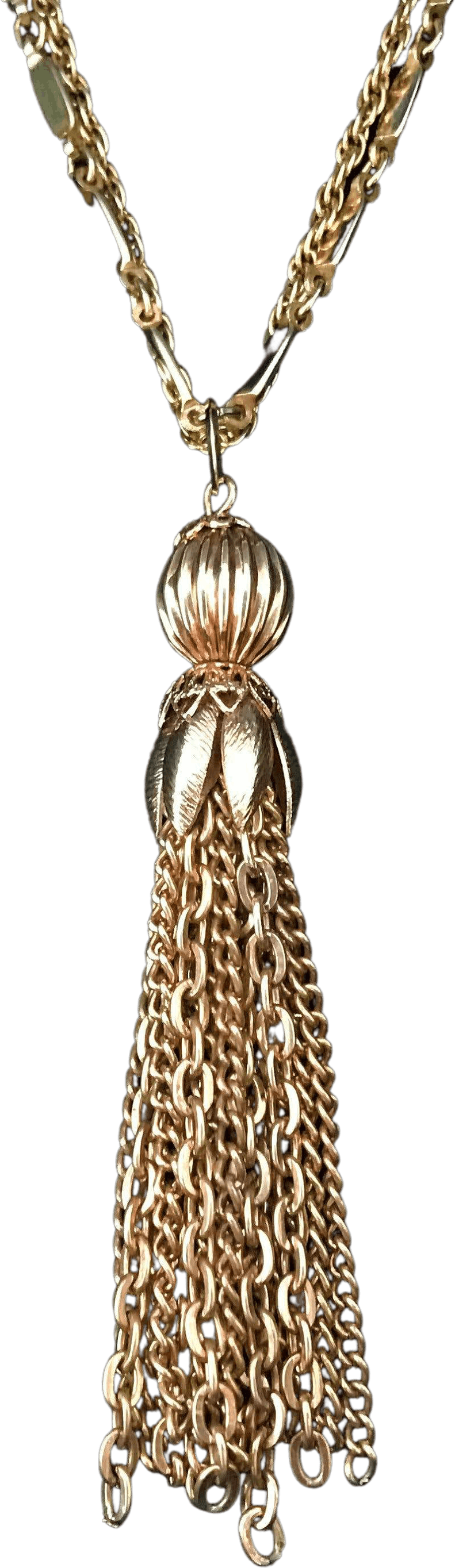 Vintage 60's Gold Tassel Pendant Necklace | Shop THRILLING