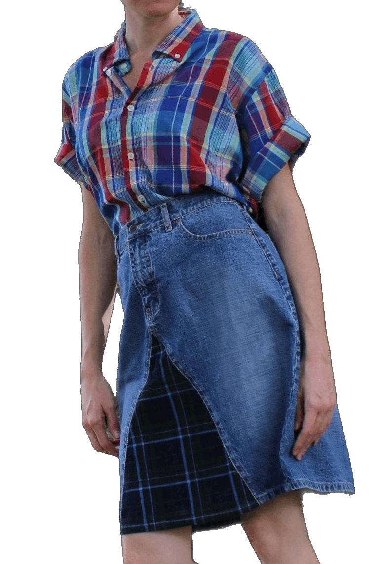 90’s Blueberry Plaid Skirt main image 1