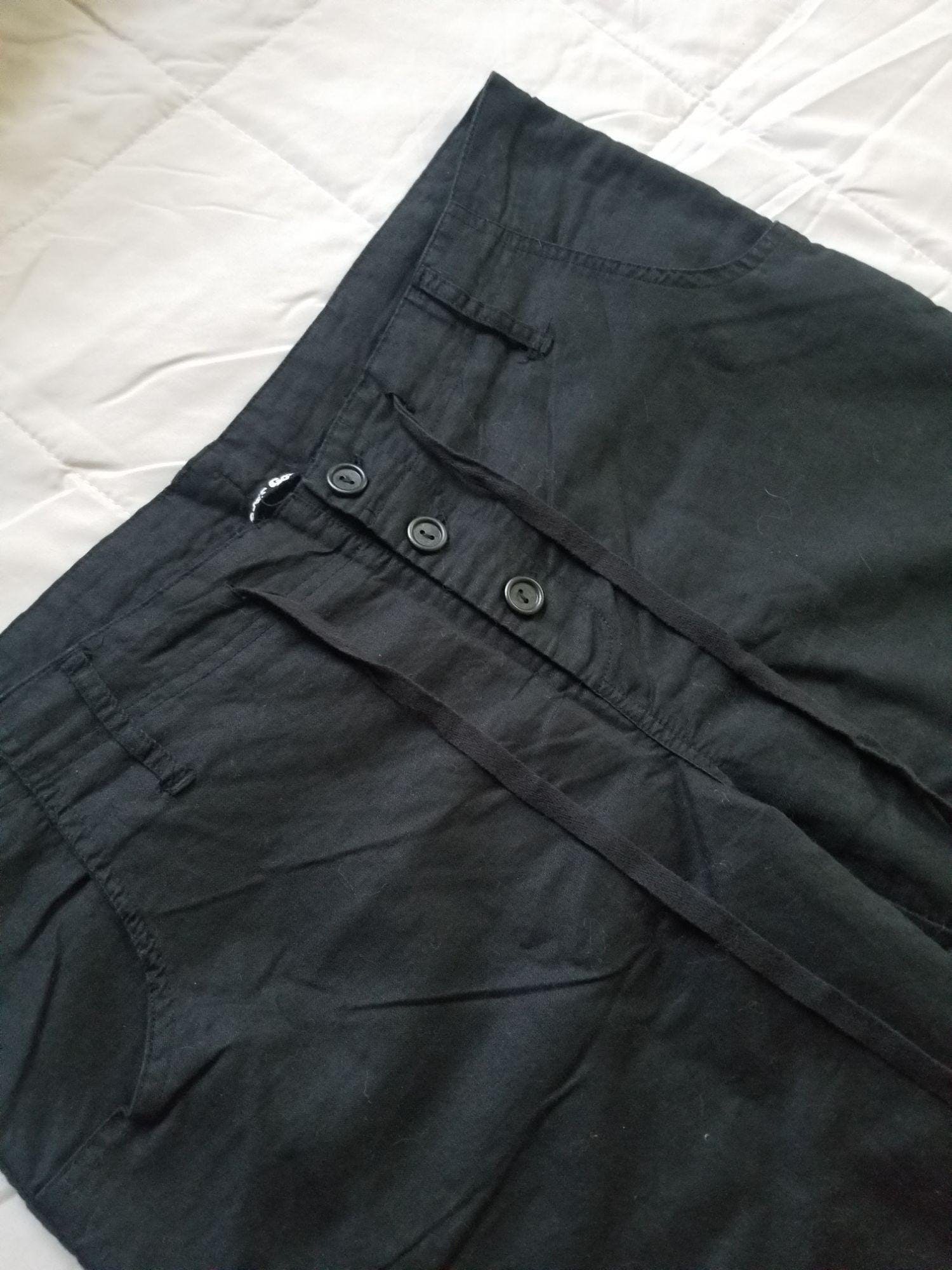 Vintage 00's Black Linen Flare Bootcut Pants by Planet Gold | Shop ...