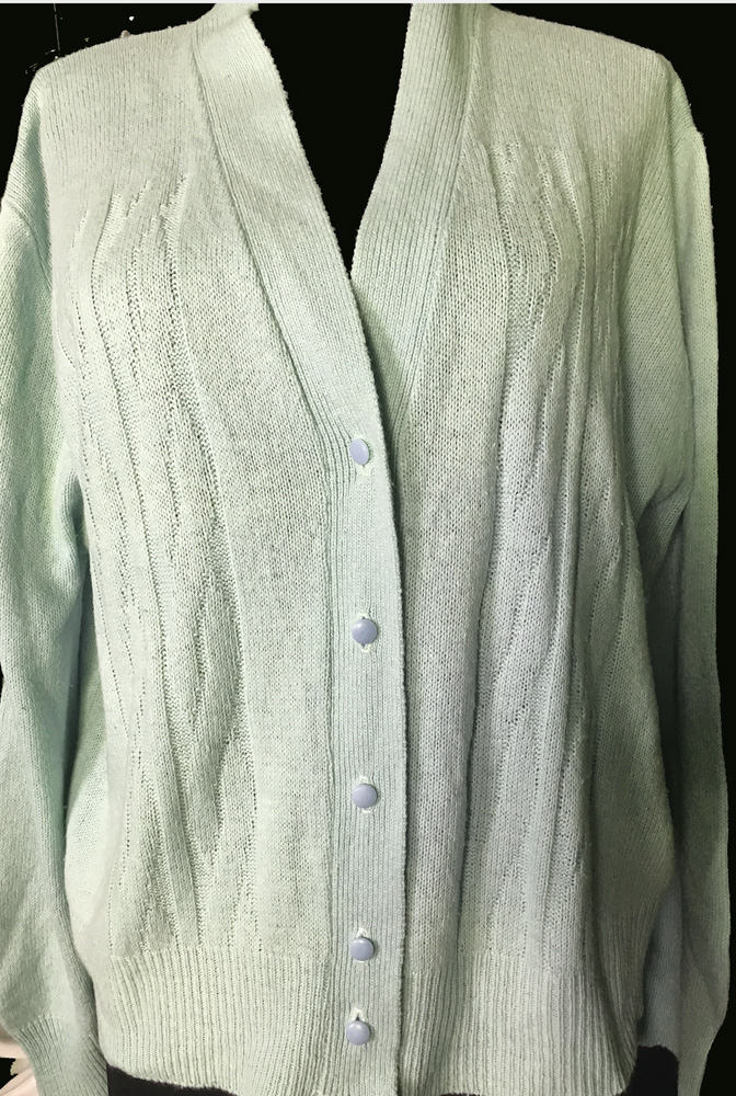 Vintage 60's Pastel Green Sweater Shop THRILLING