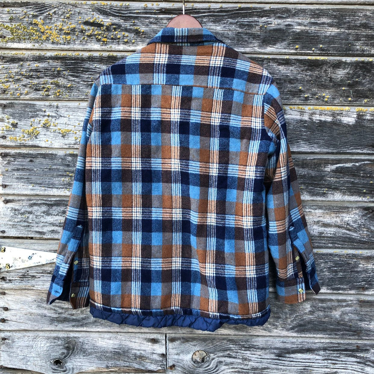 Vintage Checked Blue and Brown Flannel Jacket by Arrow Sportwear | Shop ...