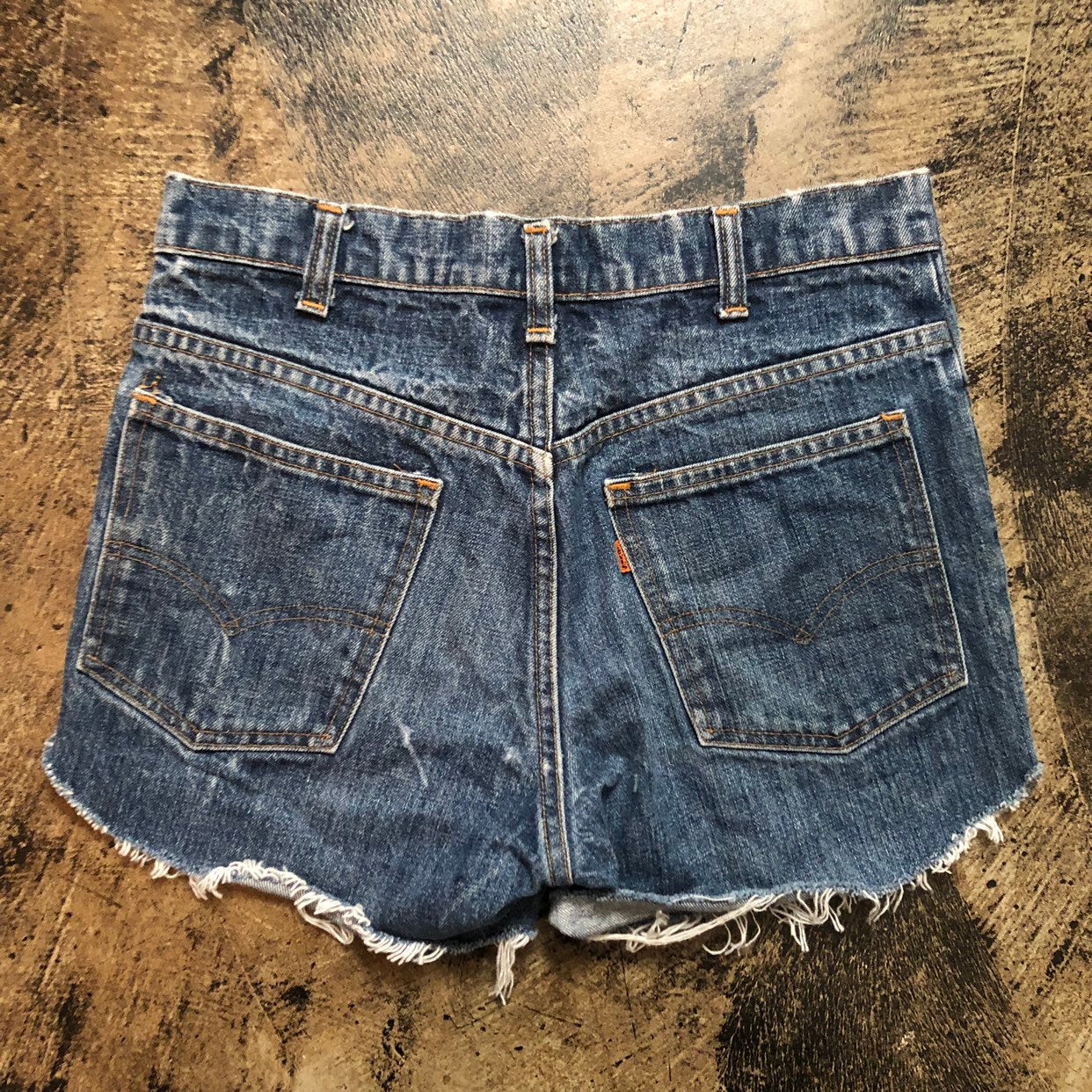 Vintage Medium Blue Cut Off Shorts by Levi's Shop THRILLING