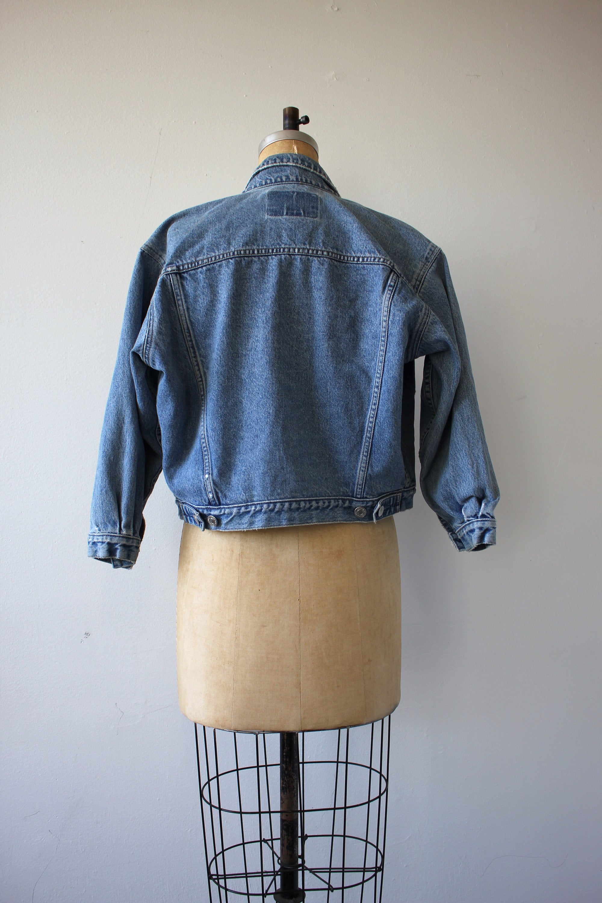 Vintage 90's Light Blue Cropped Denim Jacket by Gap | Shop THRILLING