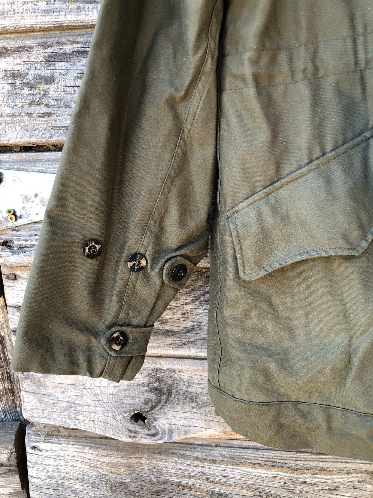 Vintage 80’s/90’s Army Green Olive Military Jacket by Neirynck ...