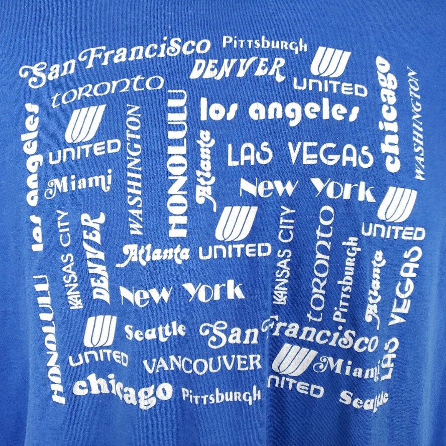 thumbnail image 2 of American Airlines Retro Logo T-Shirt – Light Blue, 100% Cotton, Men's S-5XL By The Get Up OC 2 of 5